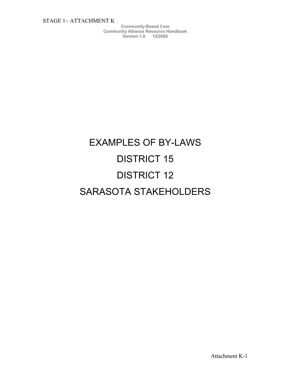 Examples of By-Laws