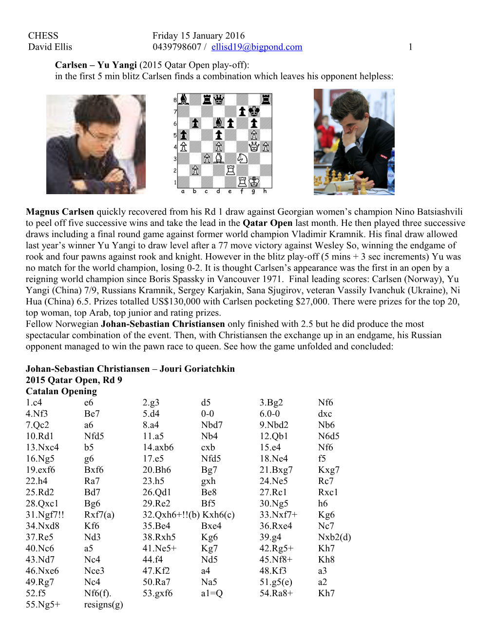 Looking Through Various English-Speaking Chess Web Sites, I Am Always on the Look-Out For s4