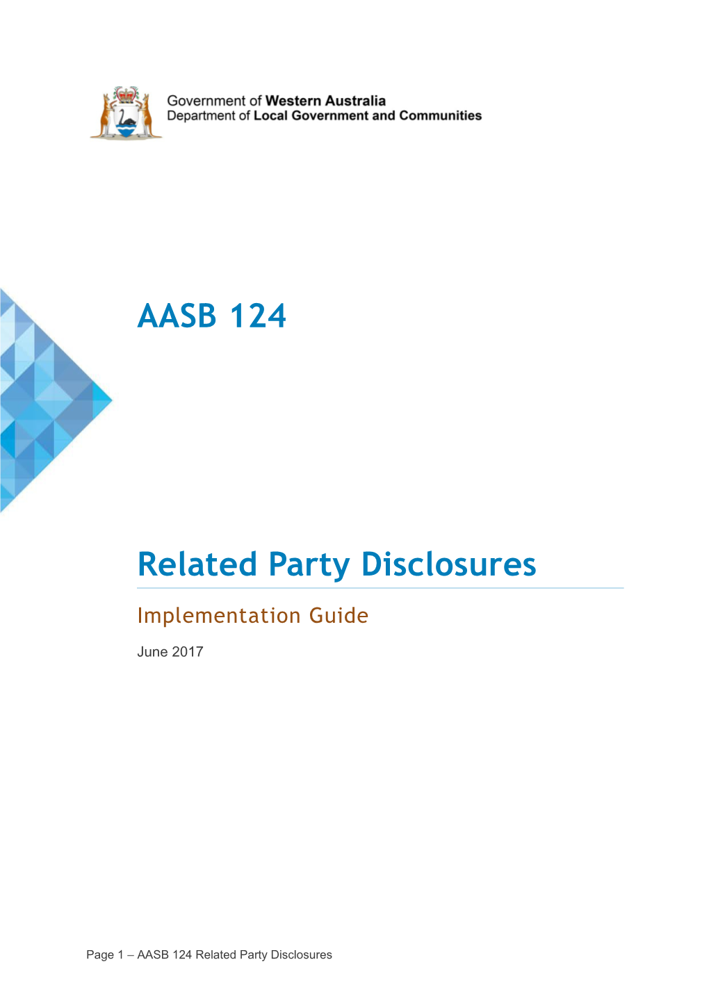 AASB 124 Related Party Disclosures -Information on Implementation