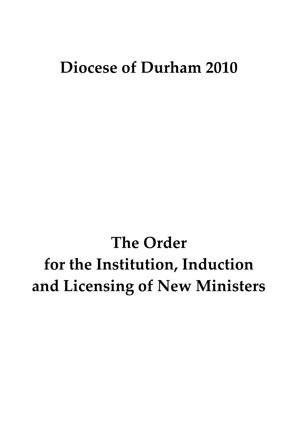 Diocese of Durham 2001