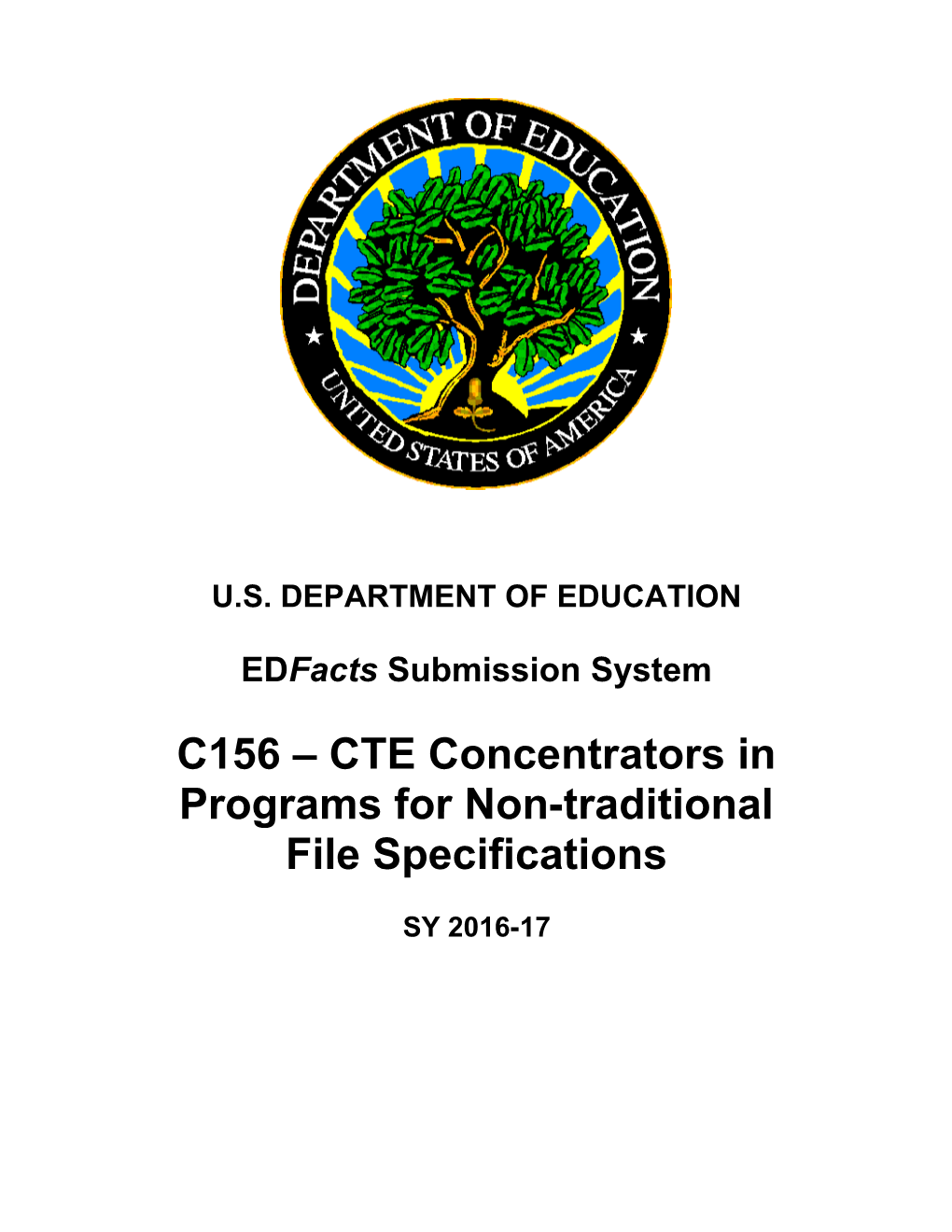 C156 - CTE Concentrators in Programs for Non-Traditional File Specifications (Msword)