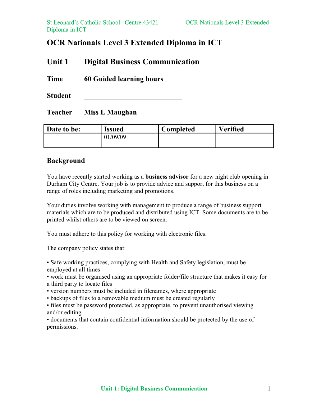 OCR Nationals Level 3 Extended Diploma in ICT