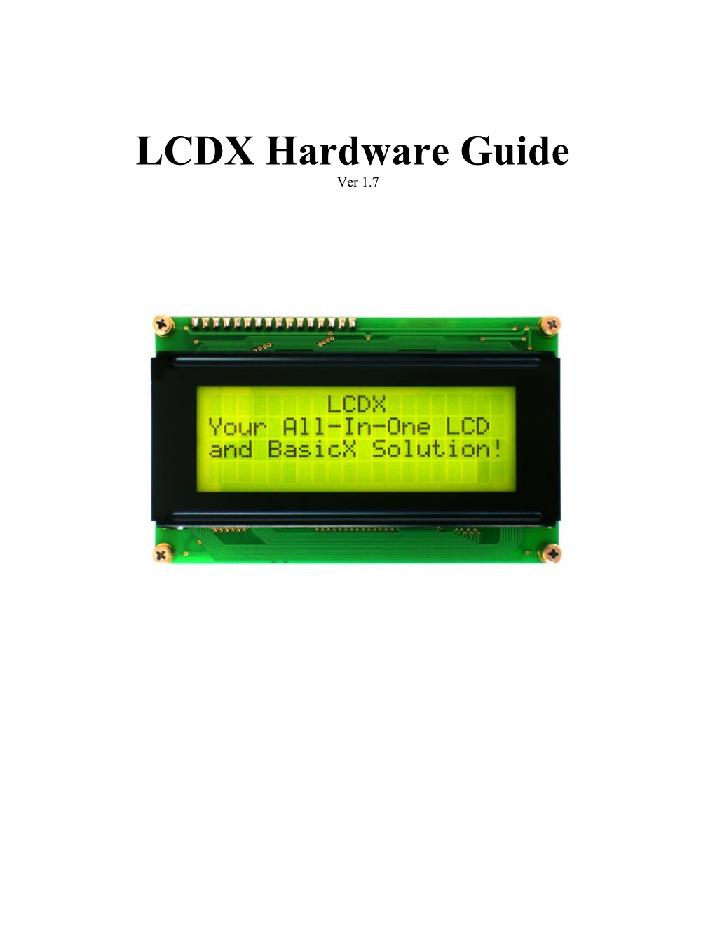 LCDX Hardware Guide