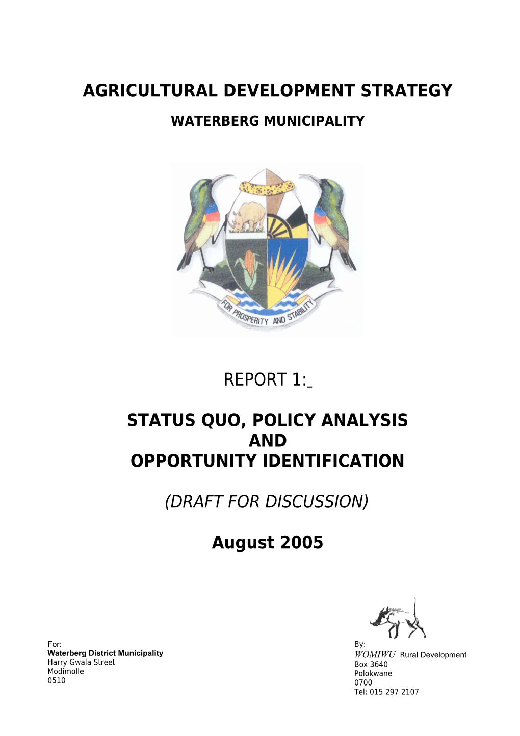 Agricultural Development Strategy