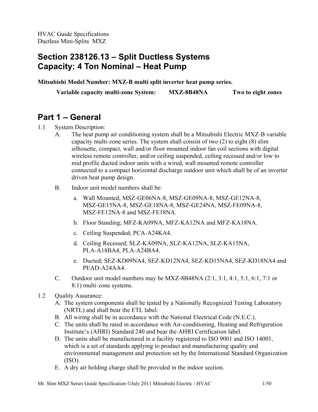 HVAC Guide Specifications s4