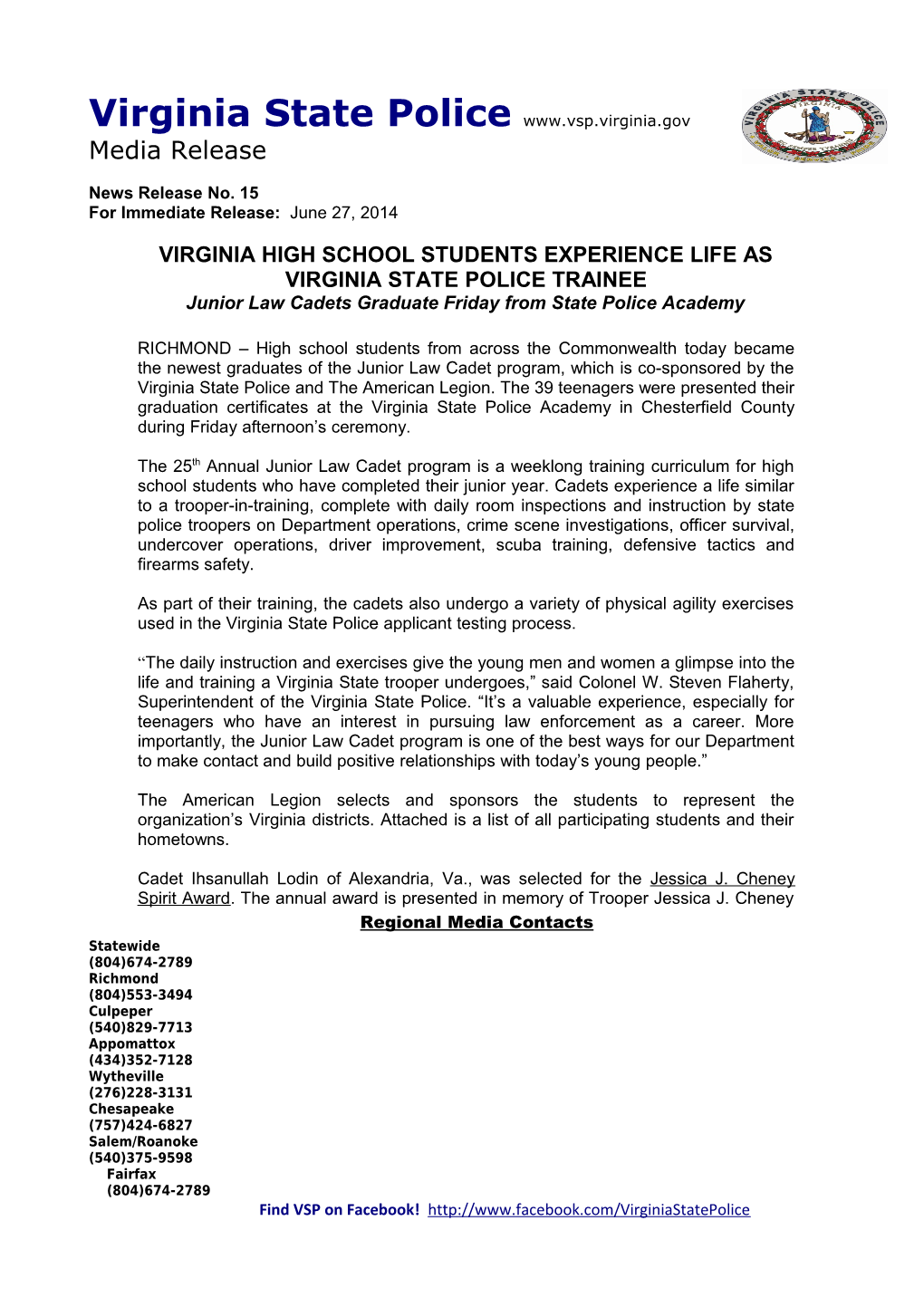 VSP News Release s1