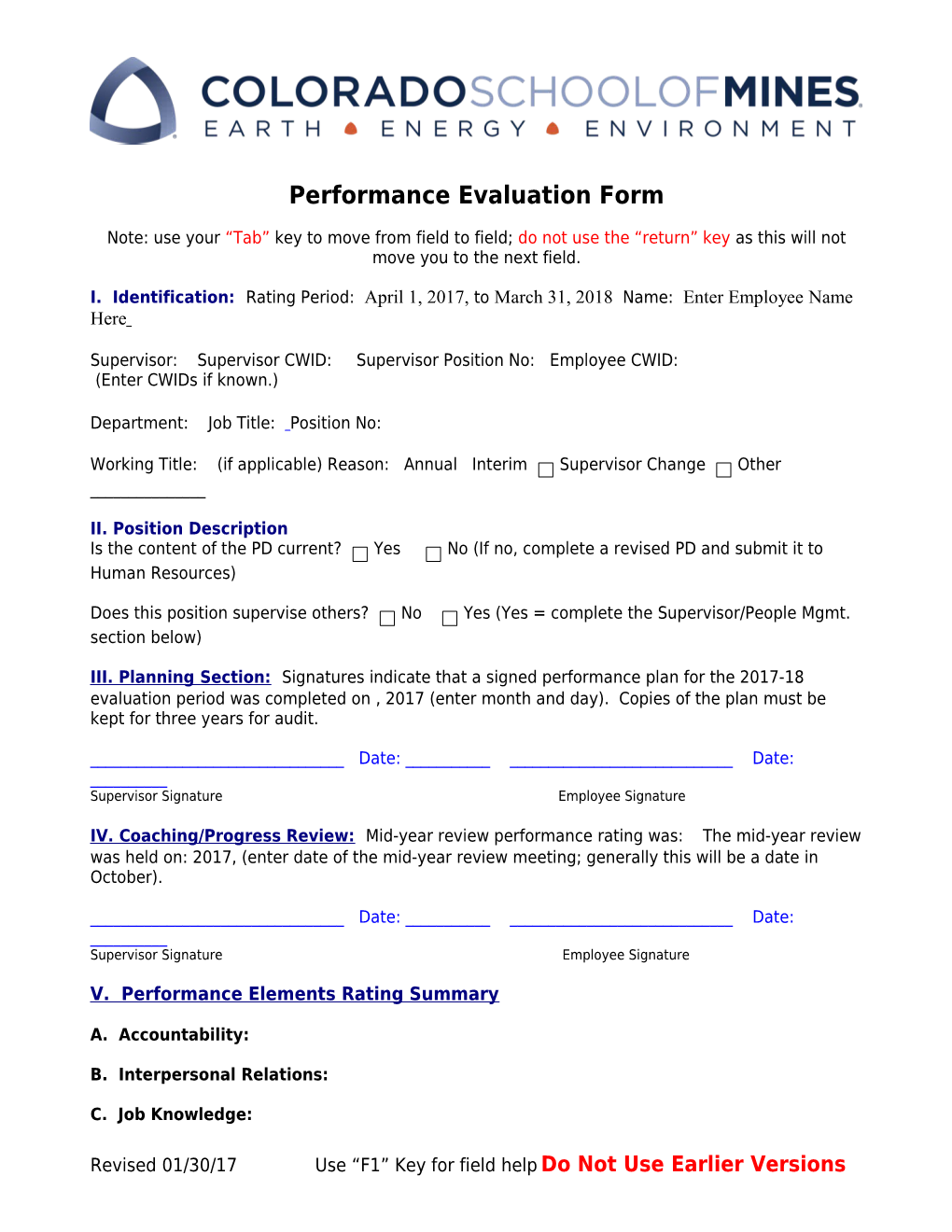Performance Evaluation Form s1