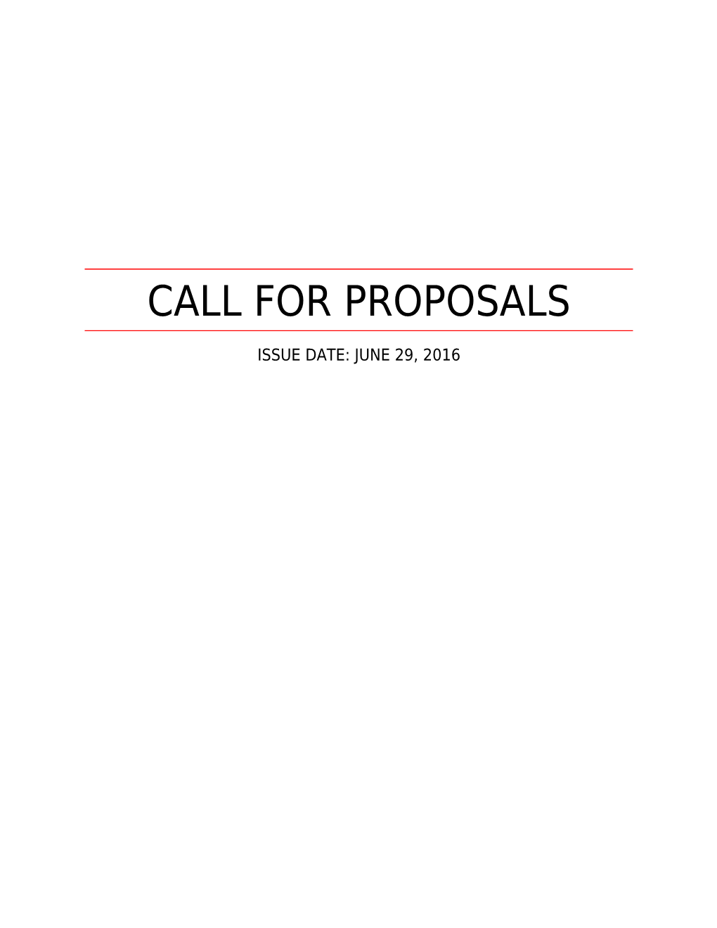 Call for Proposals s6