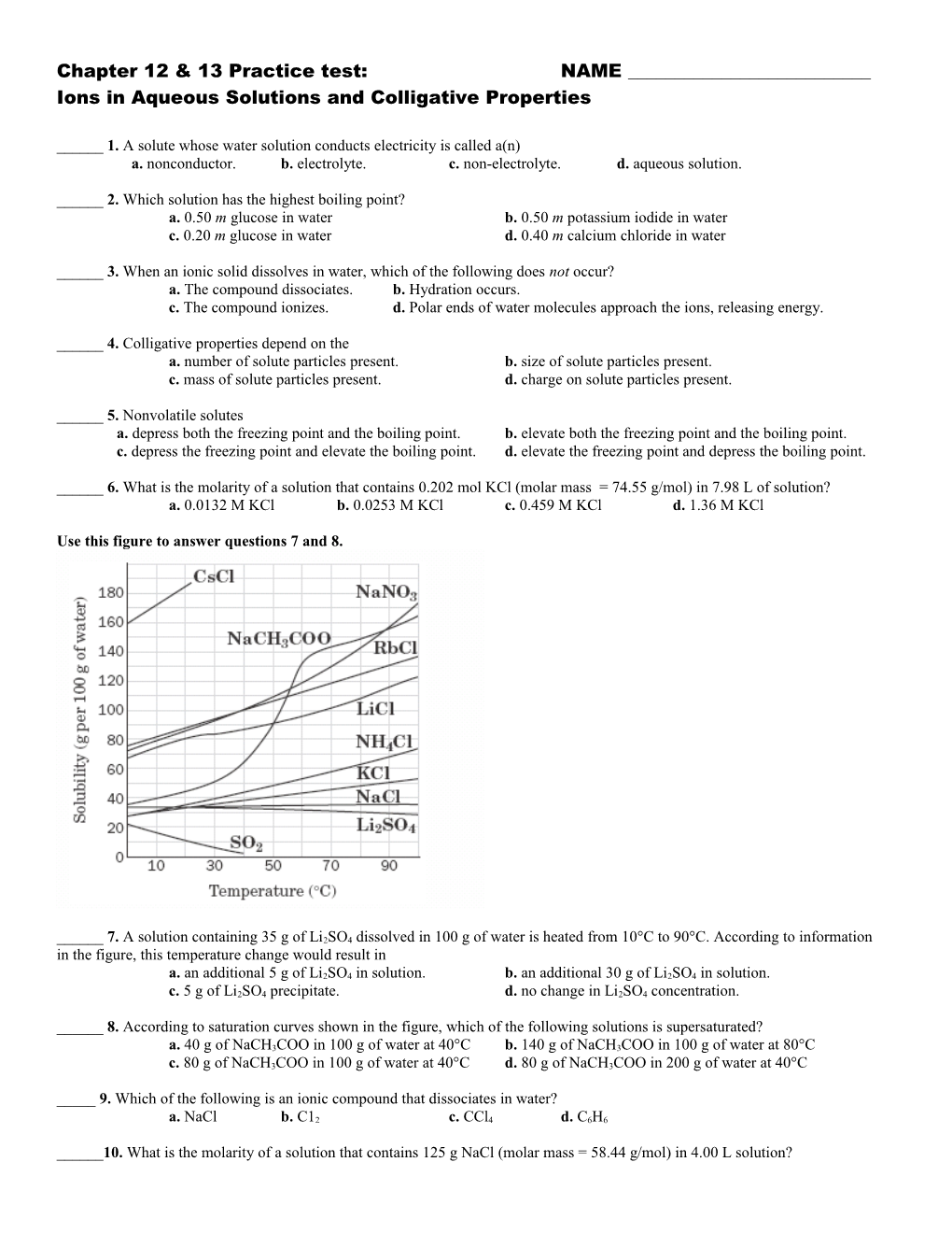 Chapter: Ions In Aqueous Solutions And Colligative