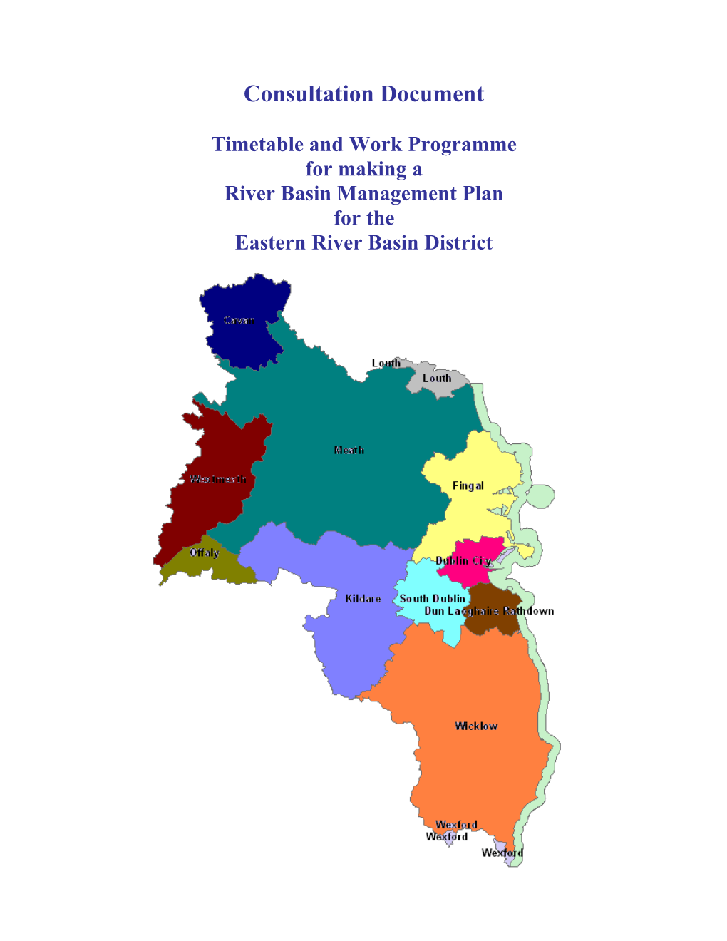 Timetable and Work Programme