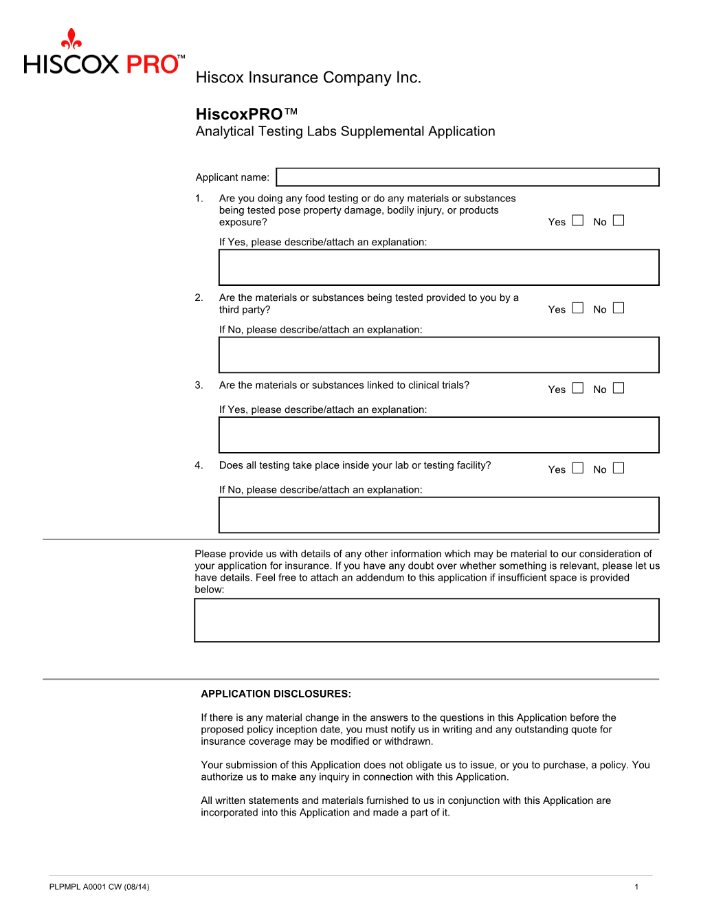 Hiscox Insurance Company Inc s2