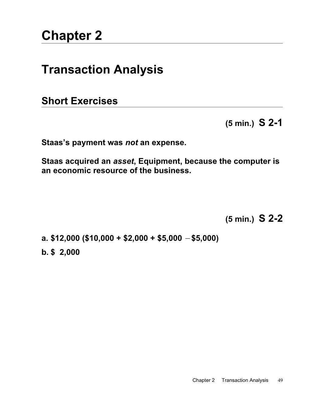 Transaction Analysis