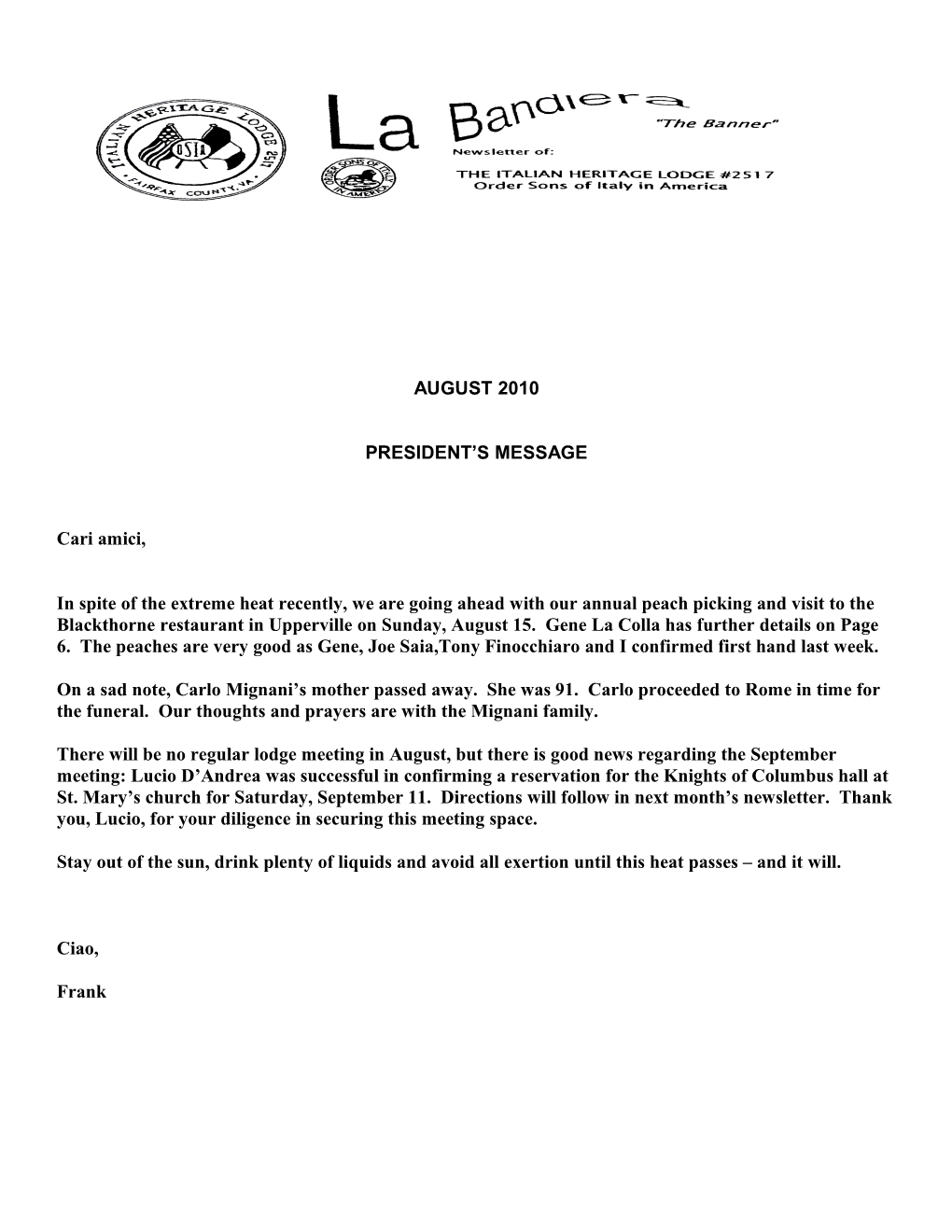 President S Message s1