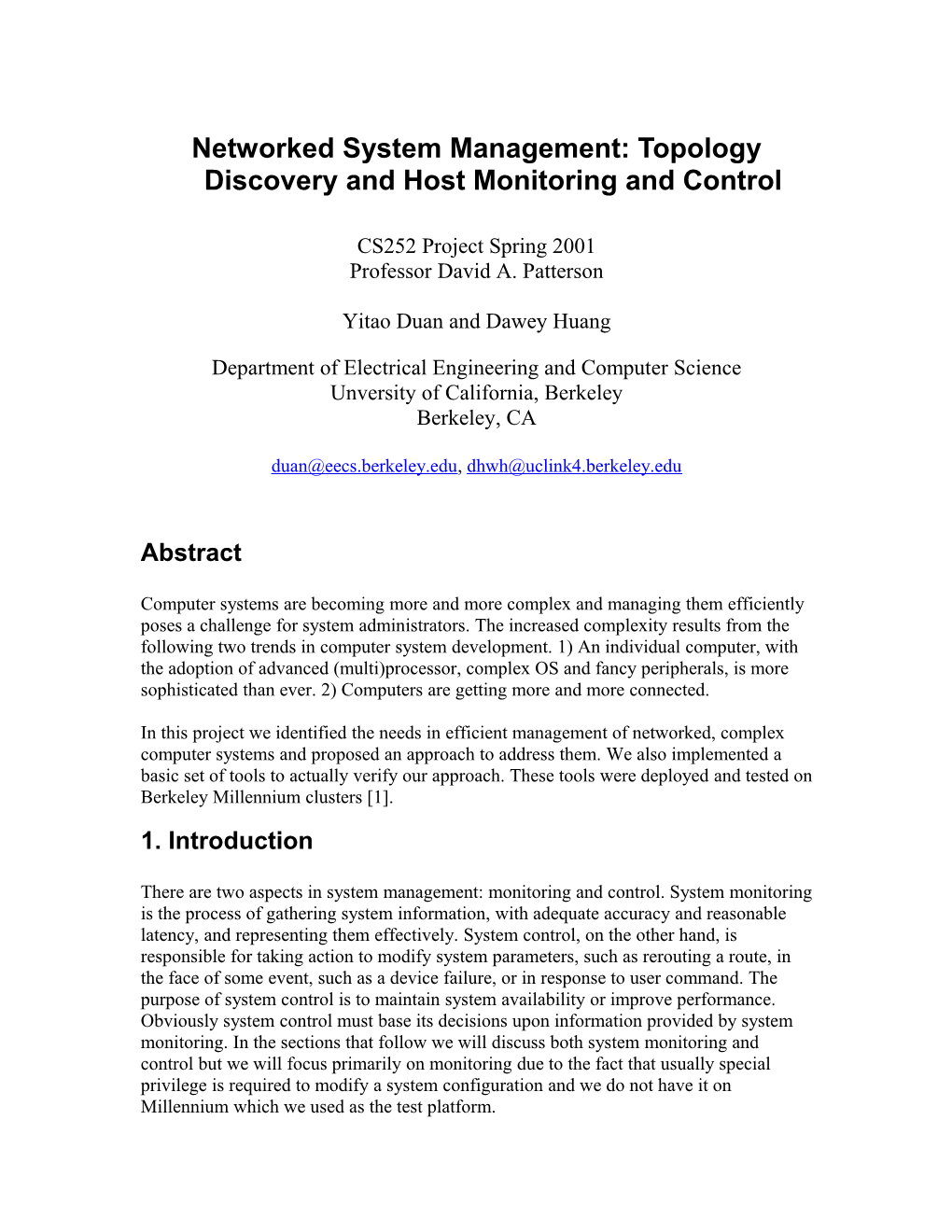 System and Network Discovery and Management