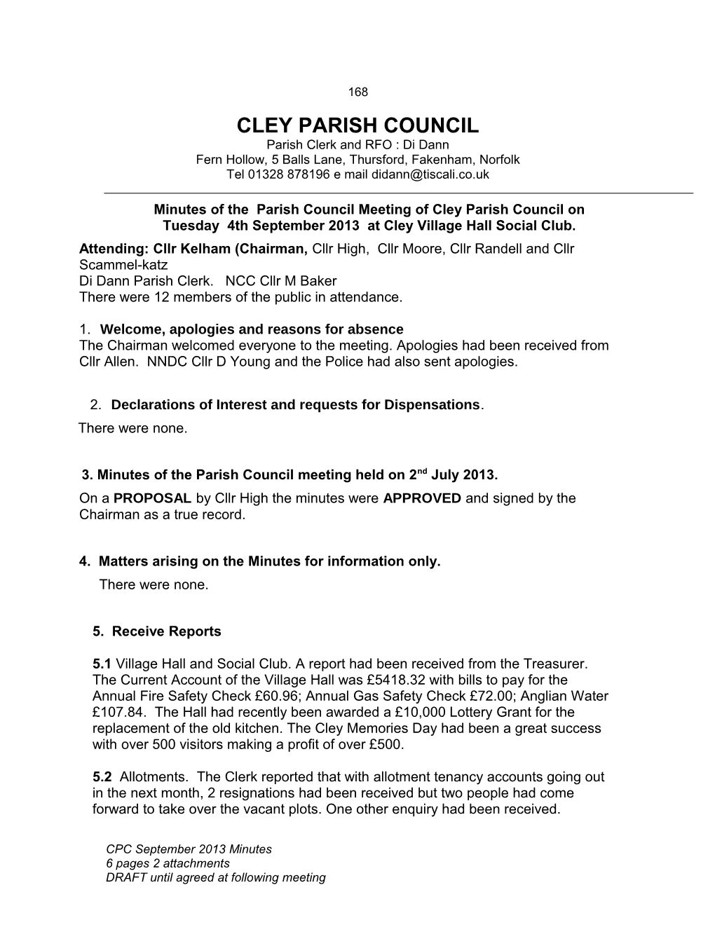 Cley Parish Council s1