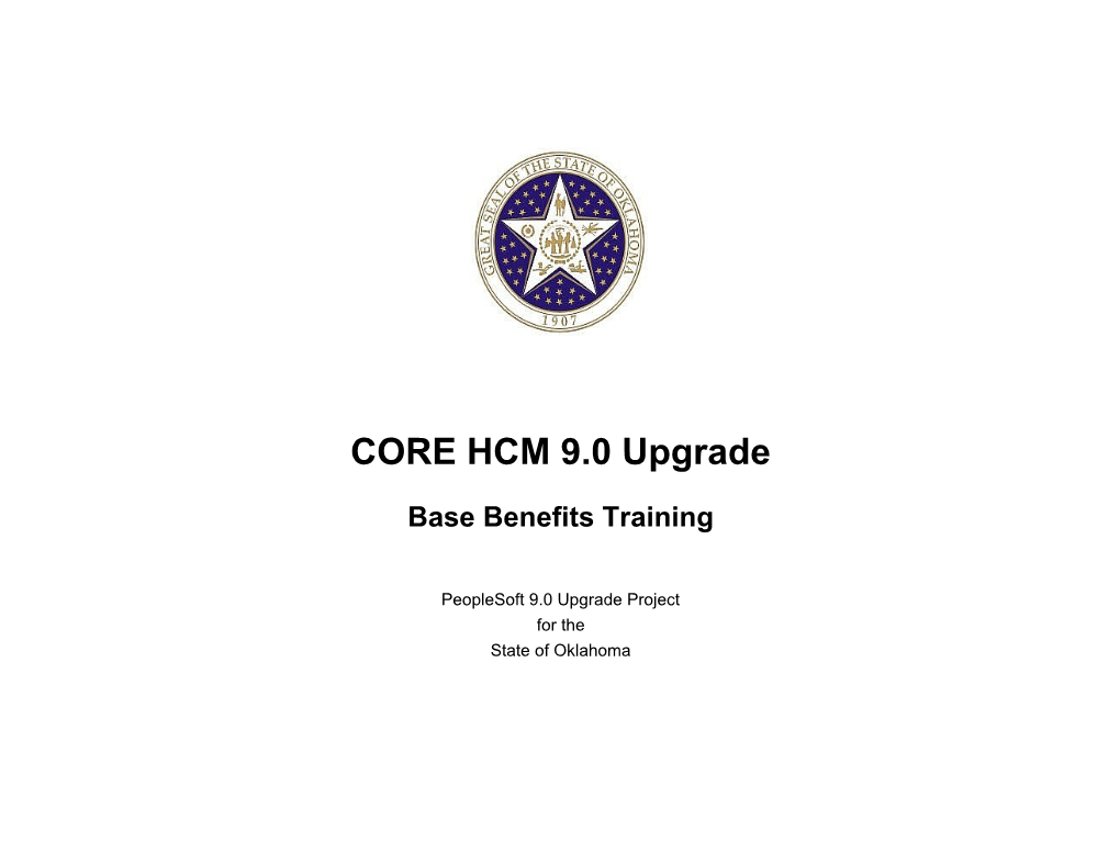 CORE HCM 9.0 Upgrade