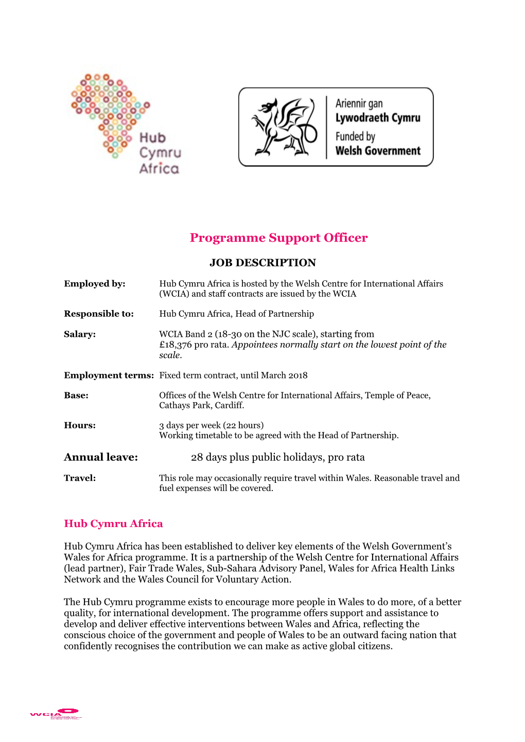 Programme Support Officer