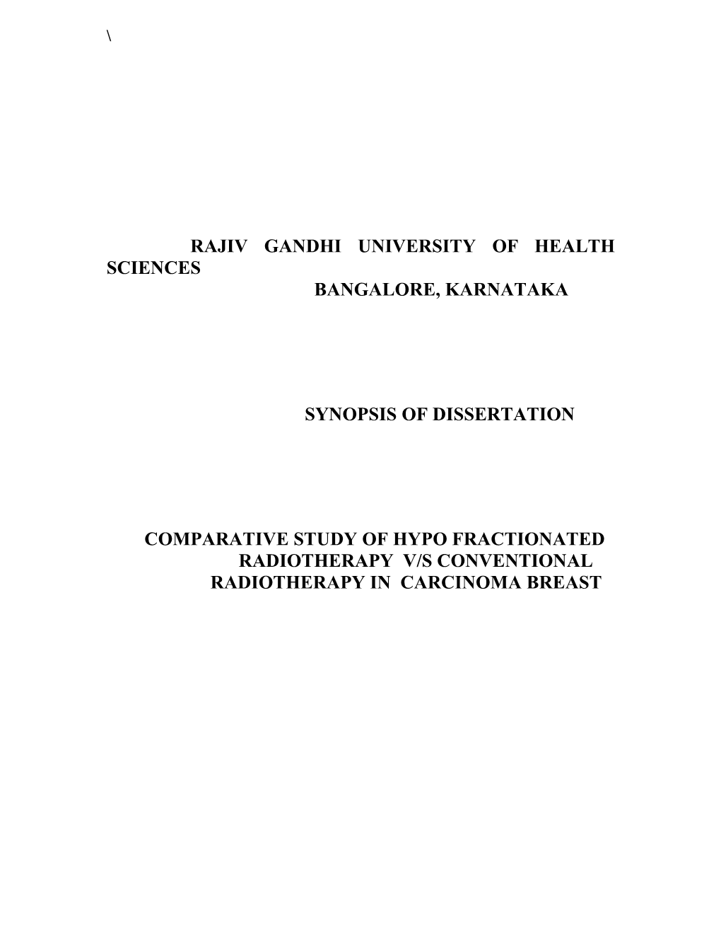 Rajiv Gandhi University of Health Sciences s175