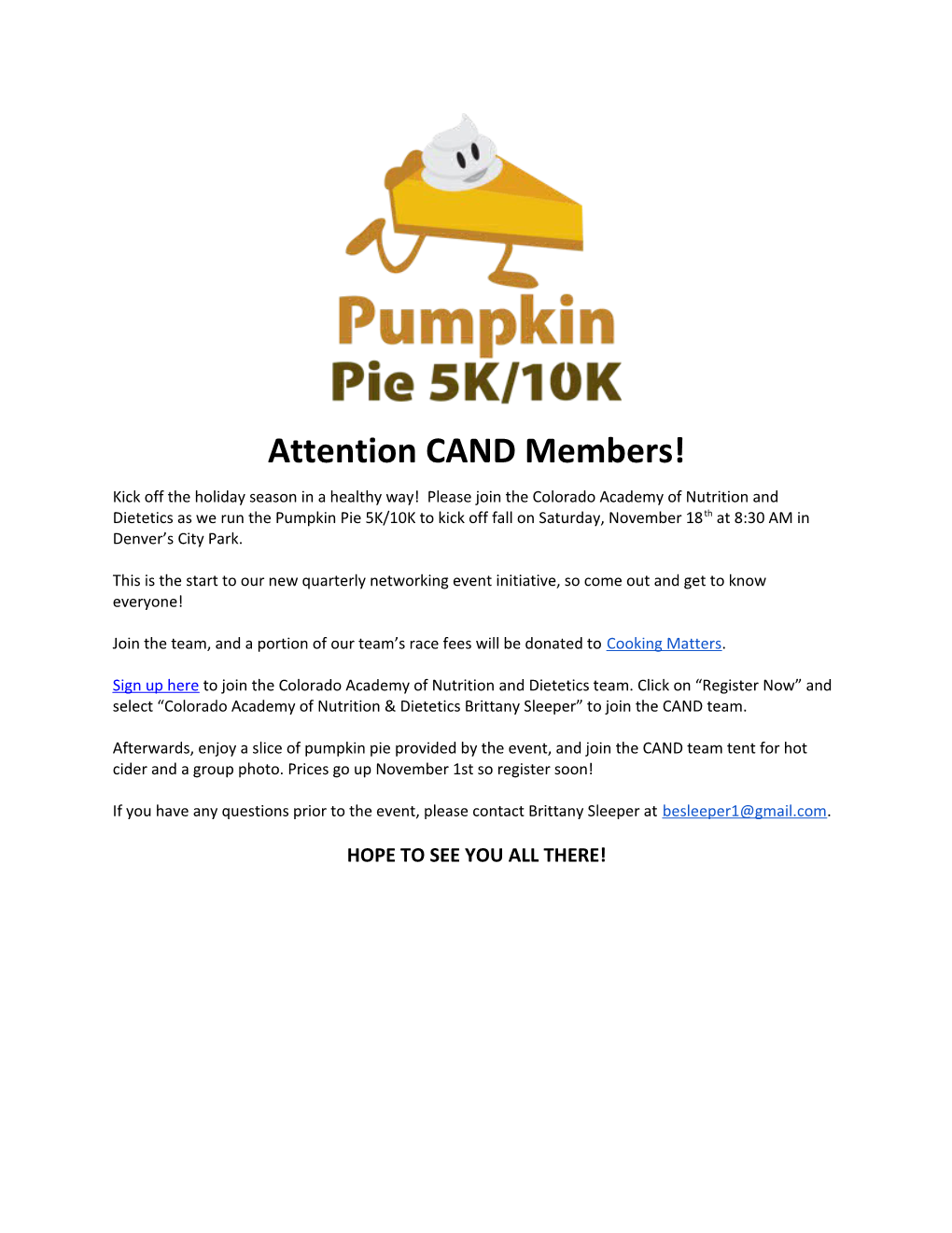 Attention CAND Members!