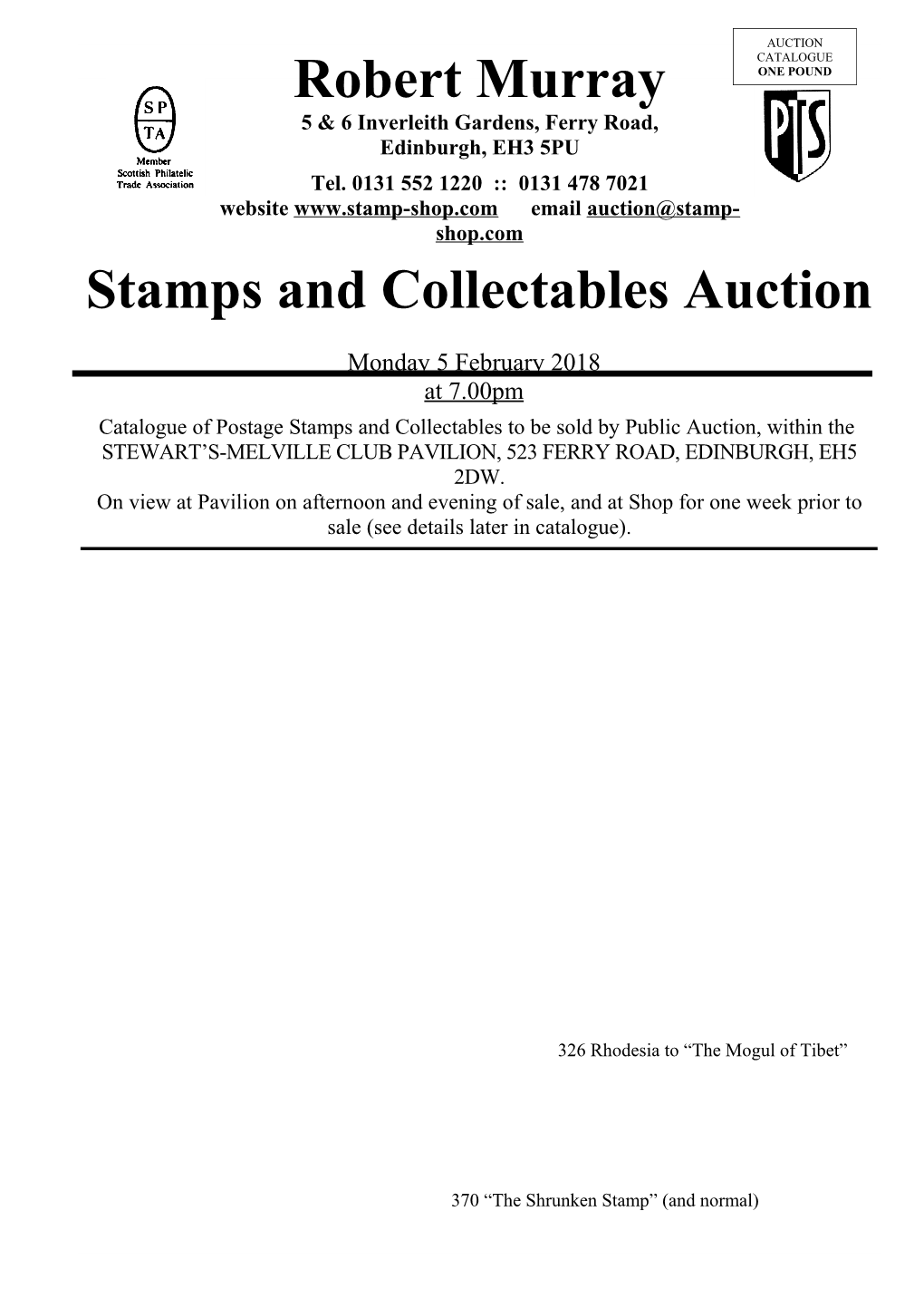 Robert Murray Stamp Auction s5