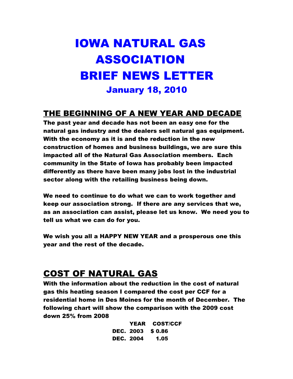 Iowa Natural Gas Association