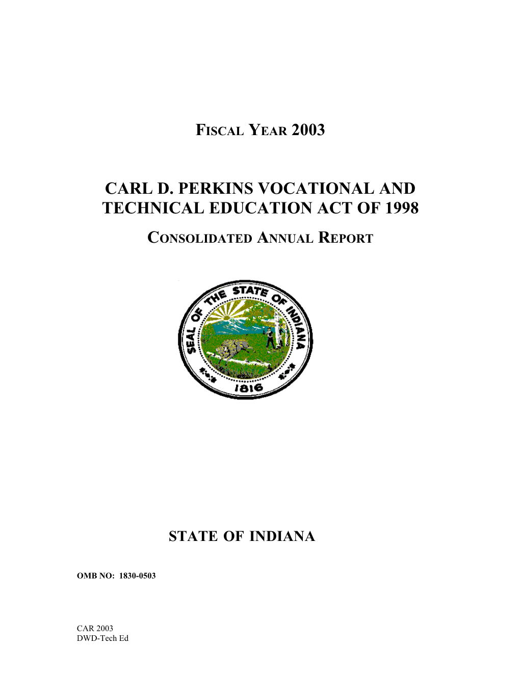 Carl D. Perkins Vocational and Technical Education Act of 1998