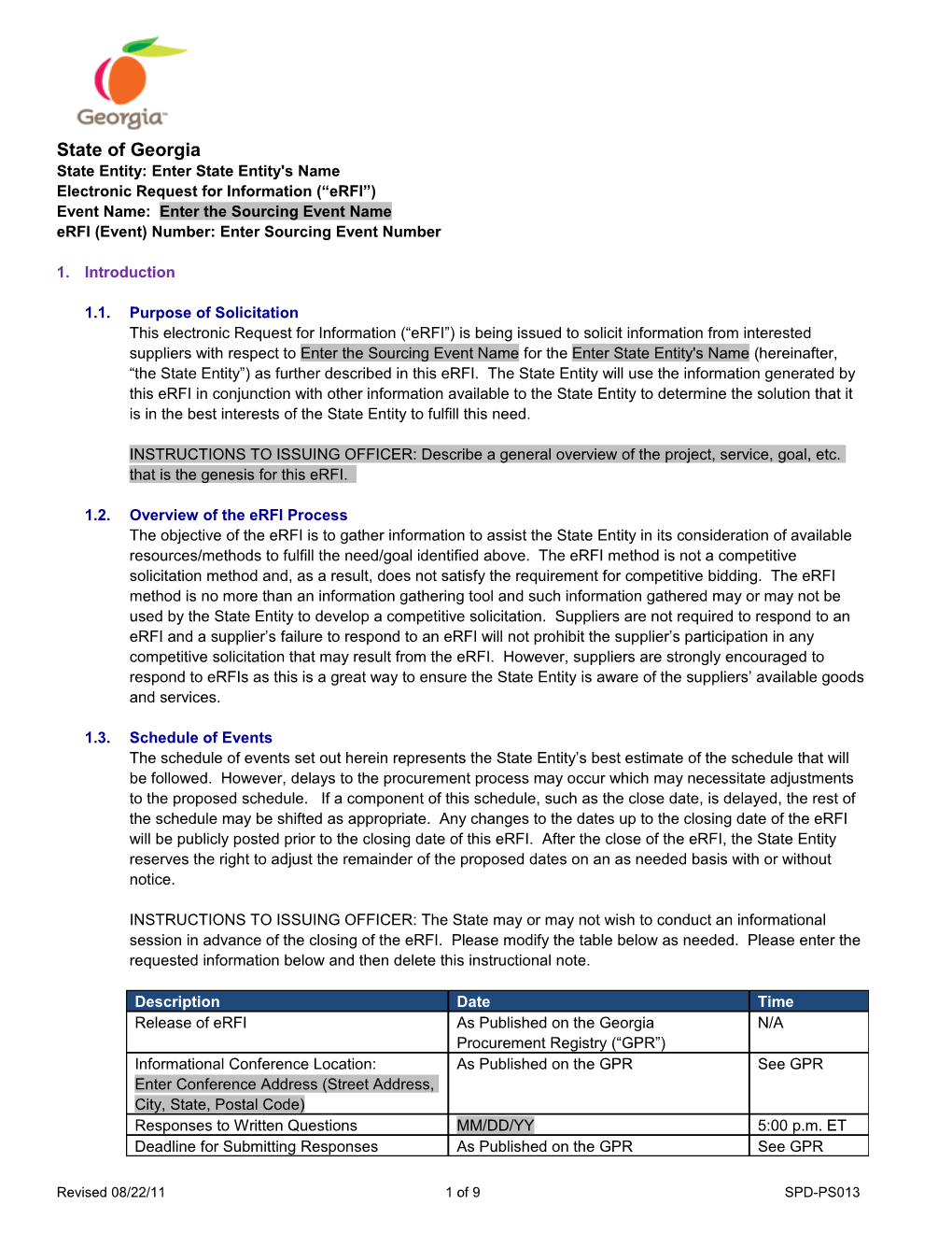 State Entity Erfi Template