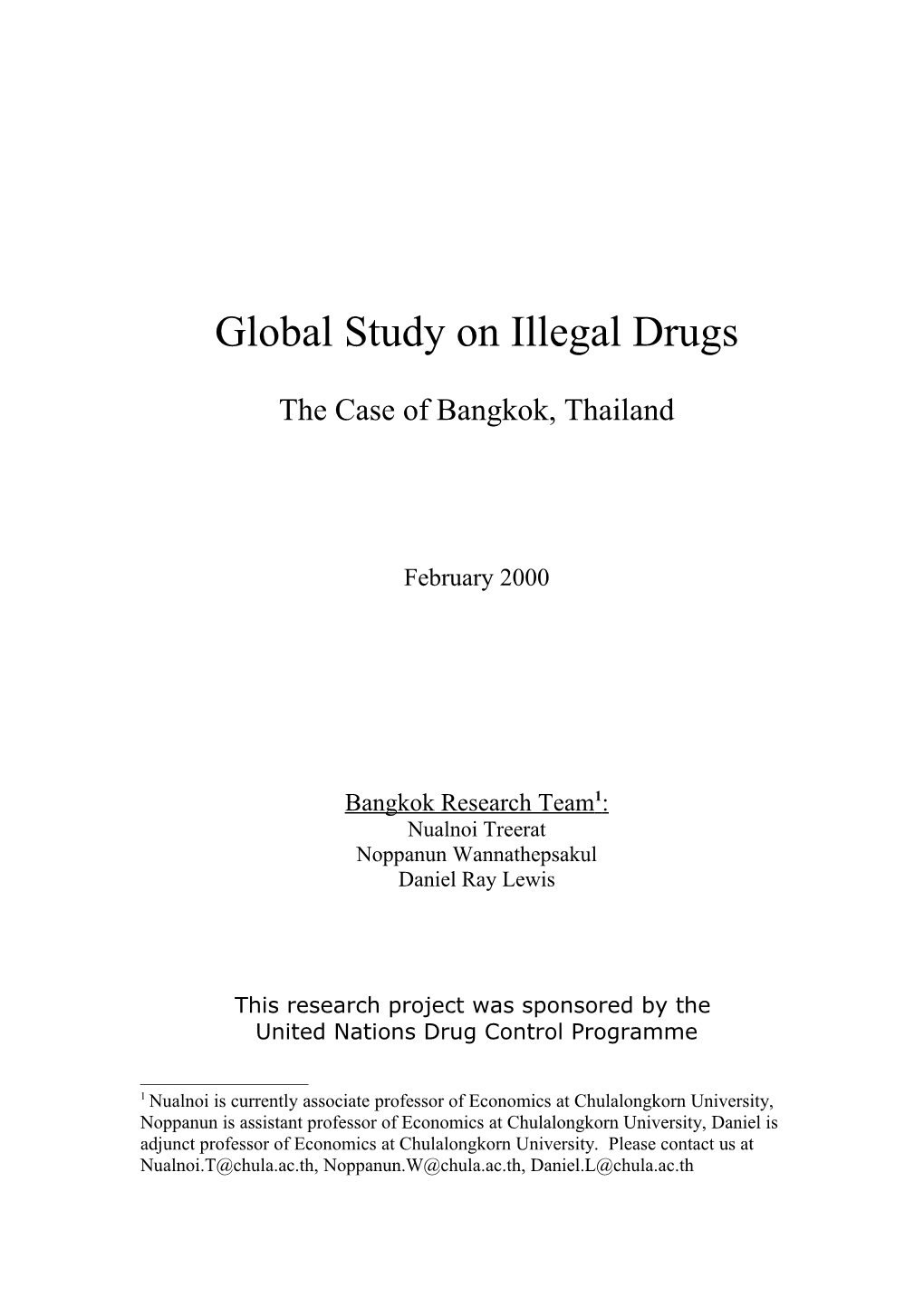 Global Study on Illegal Drugs