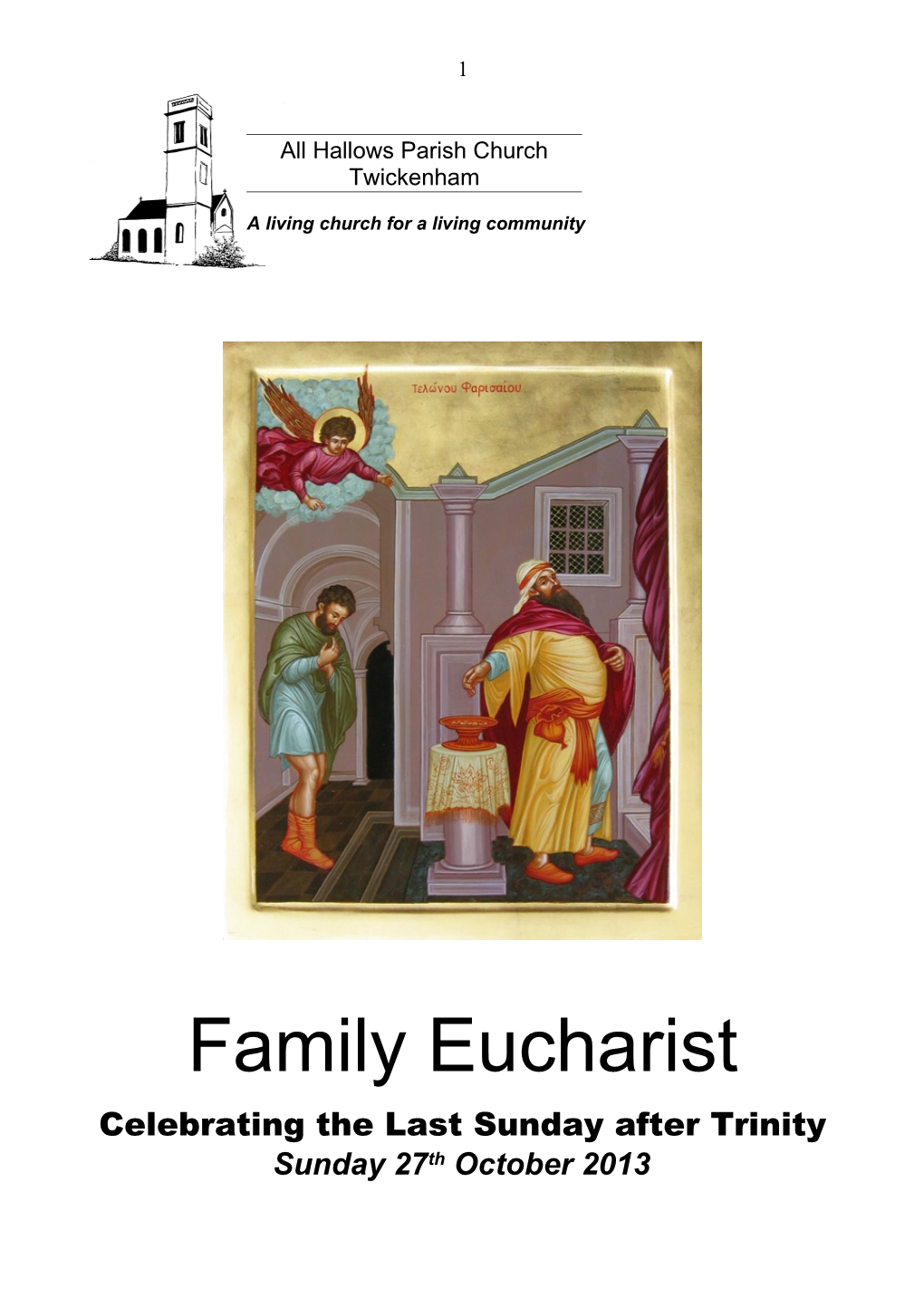 Notes for the Family Eucharist