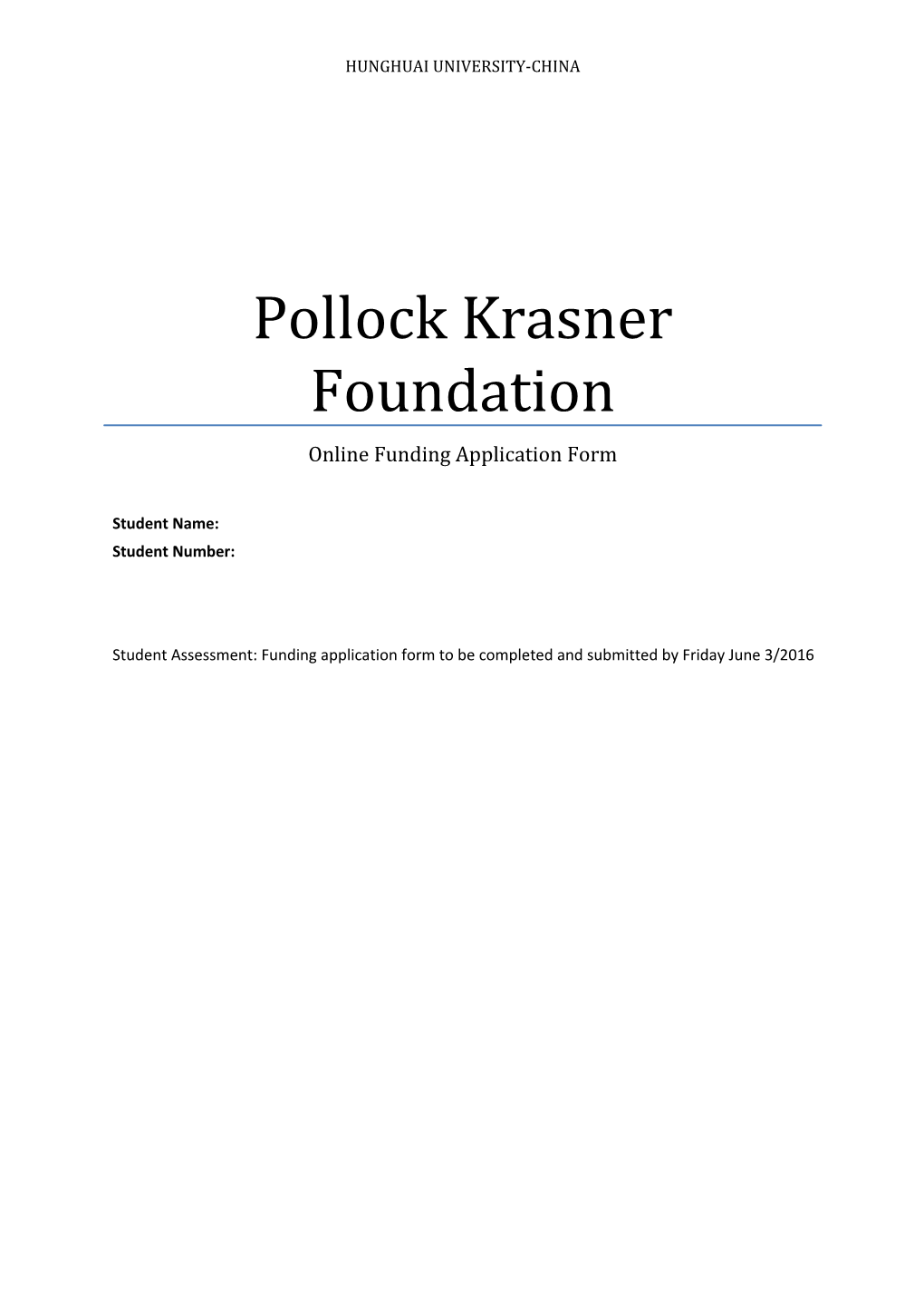 Pollock Krasner Foundation