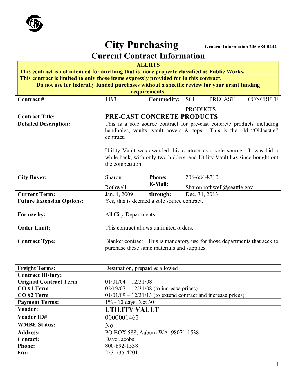 Current Contract Information Form s19