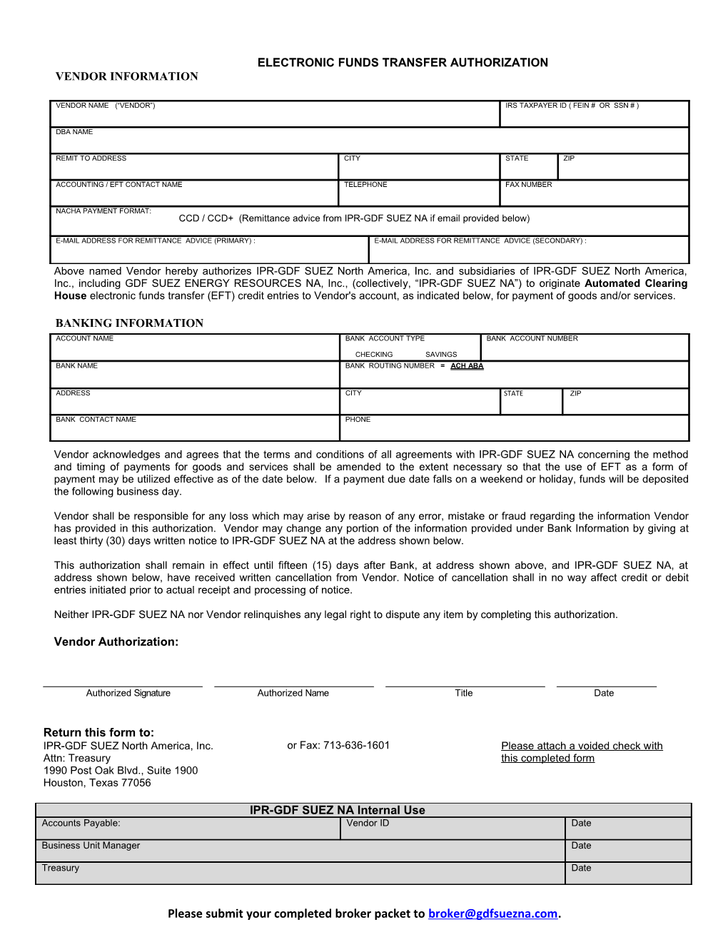 Trading Partner Credit Application