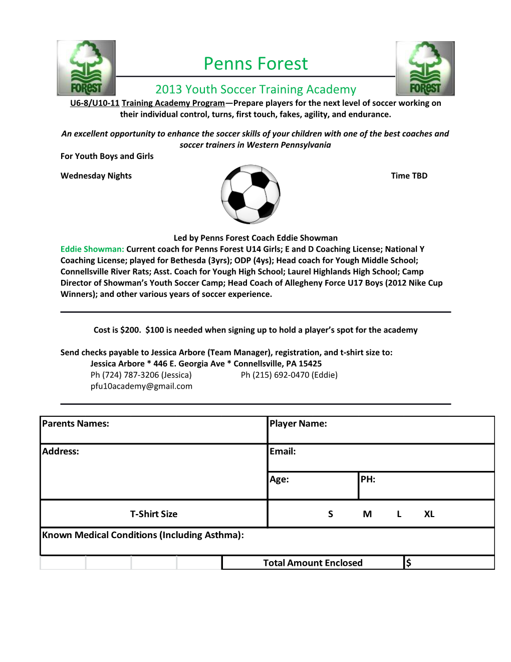 2013 Youth Soccer Training Academy