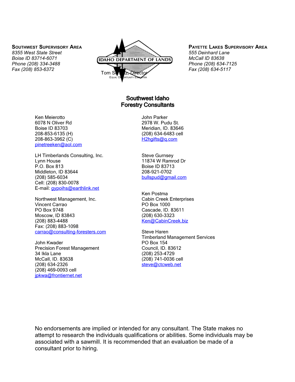 Forestry Consultants