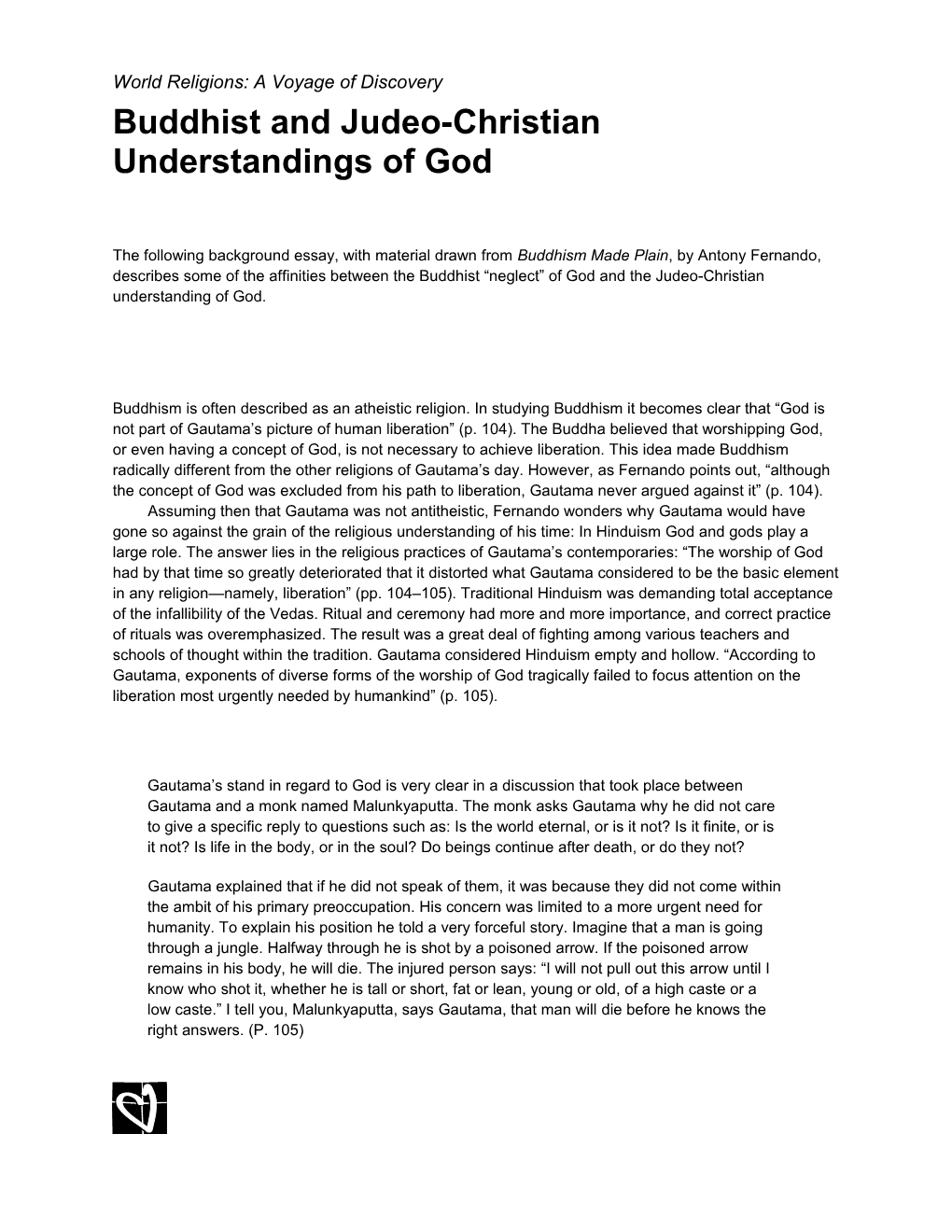 Buddhist and Judeo-Christian Understandings of God