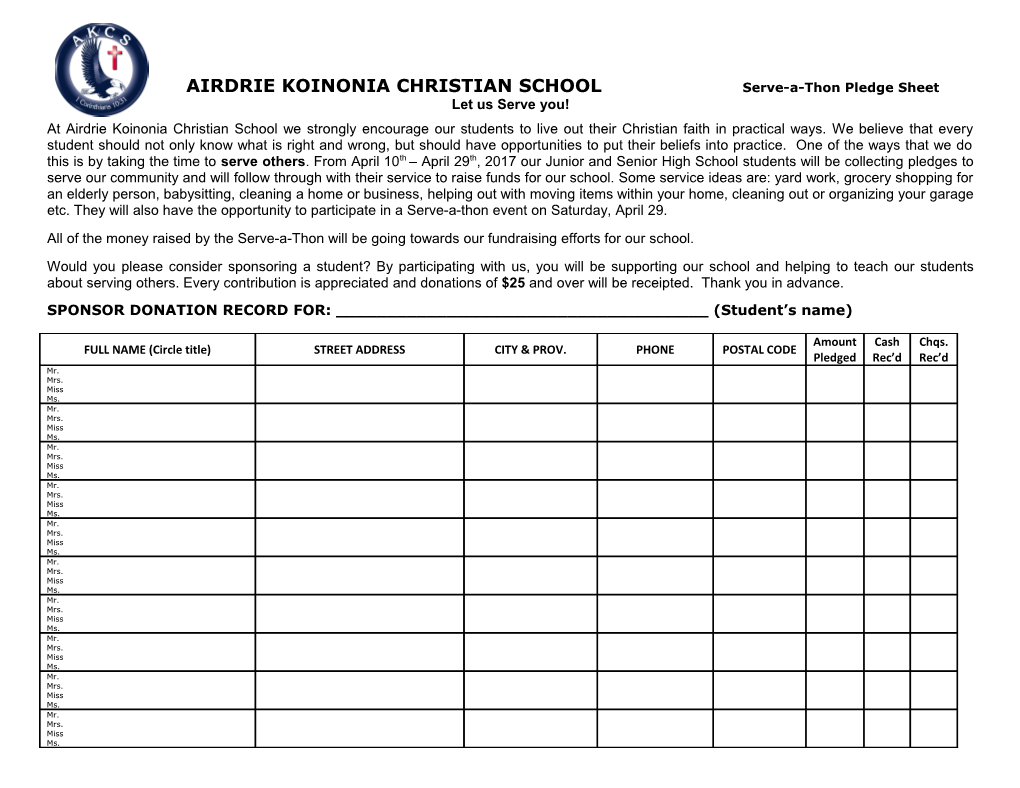 Airdrie Koinonia Christian School