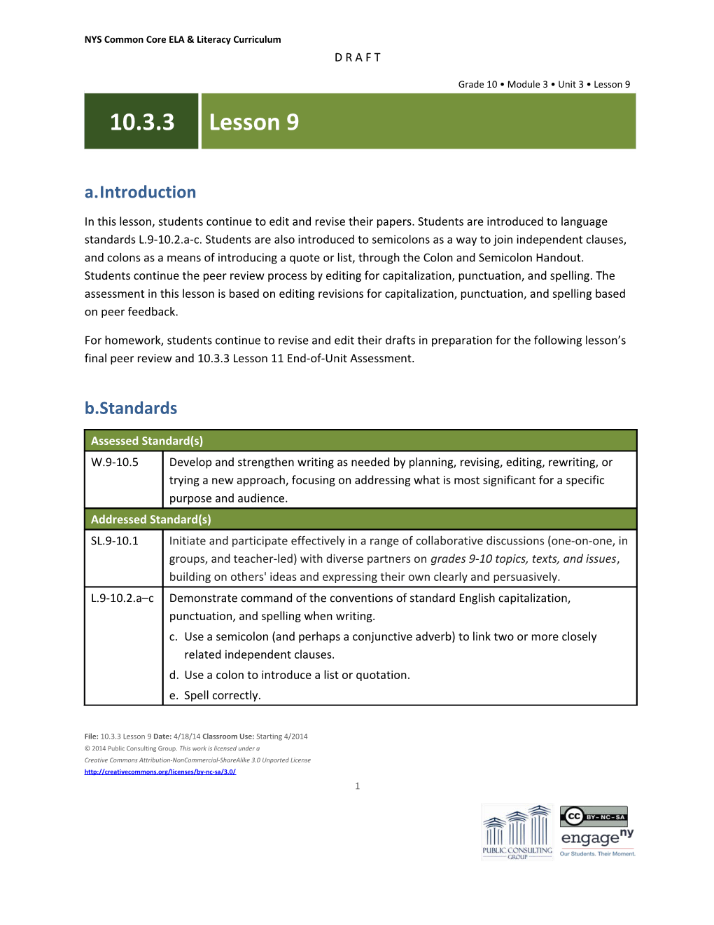 NYS Common Core ELA & Literacy Curriculum