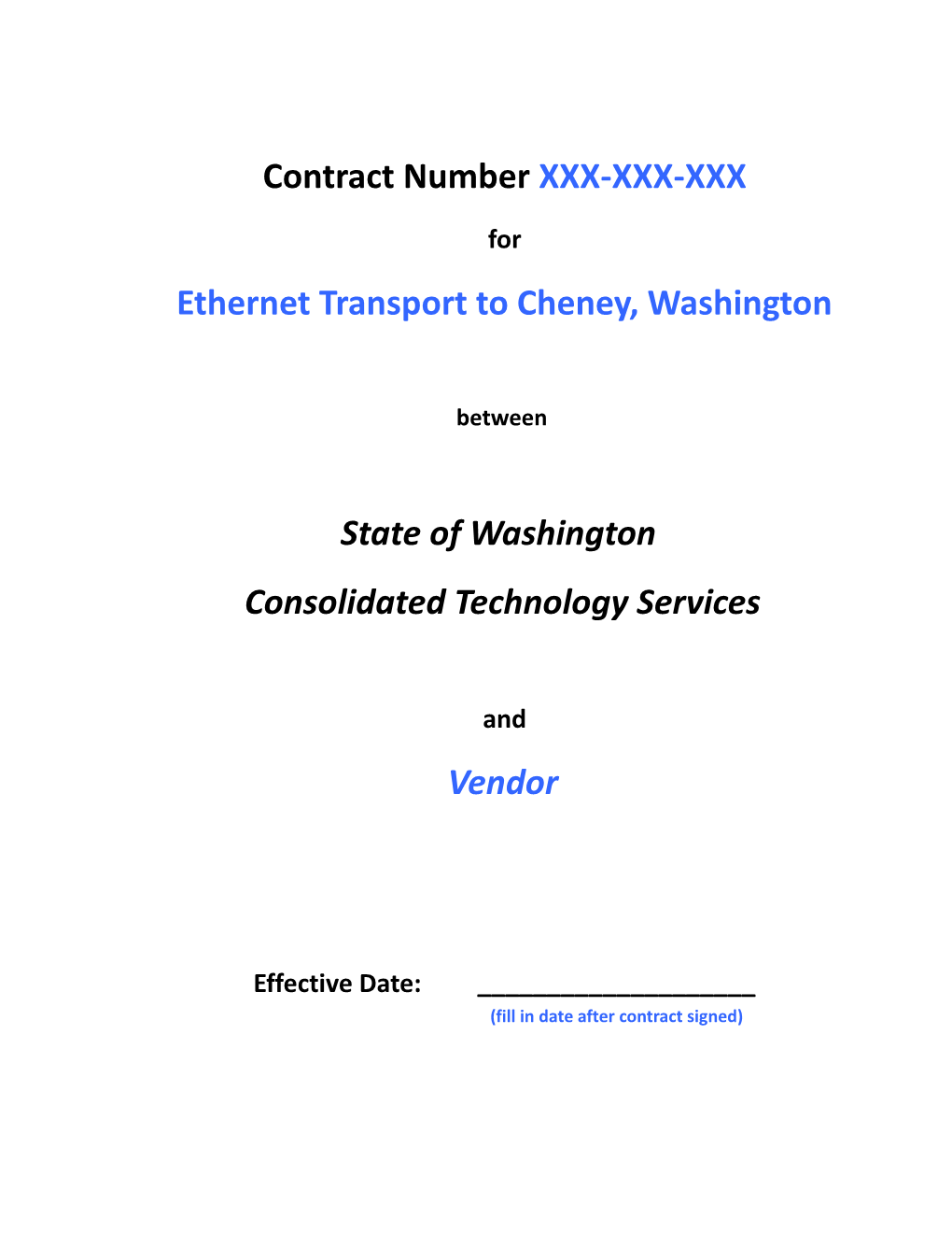 Contract Number XXX-XXX-XXX