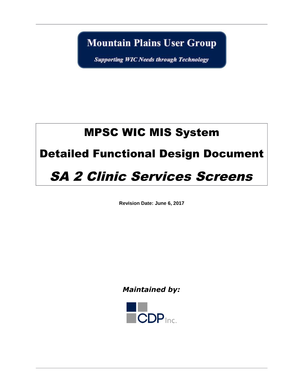 SA 2 Clinic Services Screens
