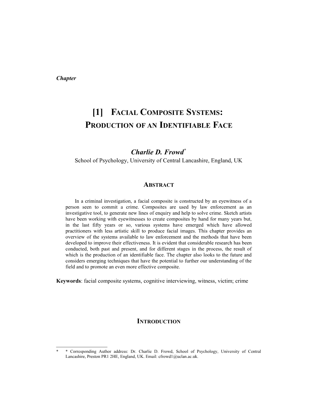 Facial Composite Systems: Production of an Identifiable Face