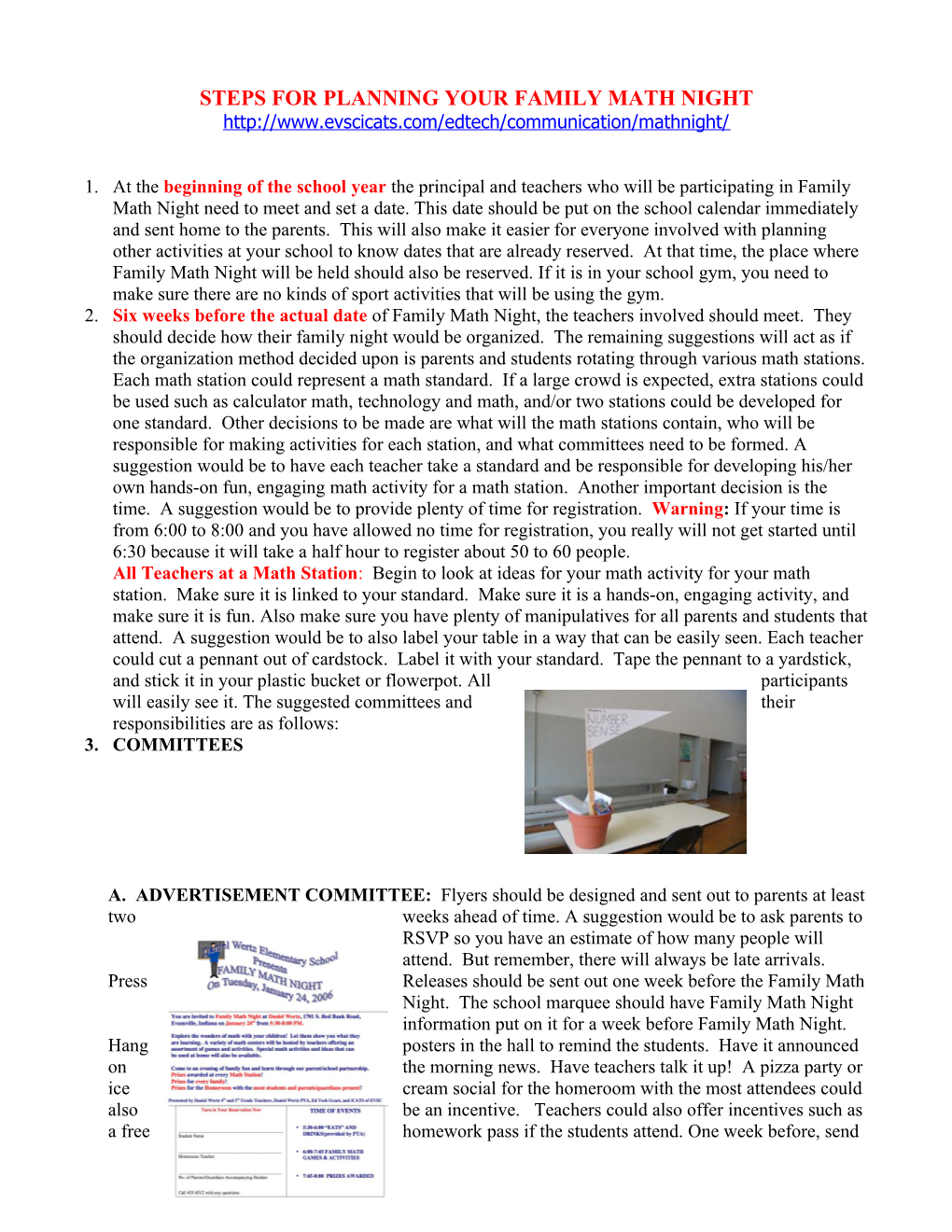 Steps for Planning Your Family Math Night