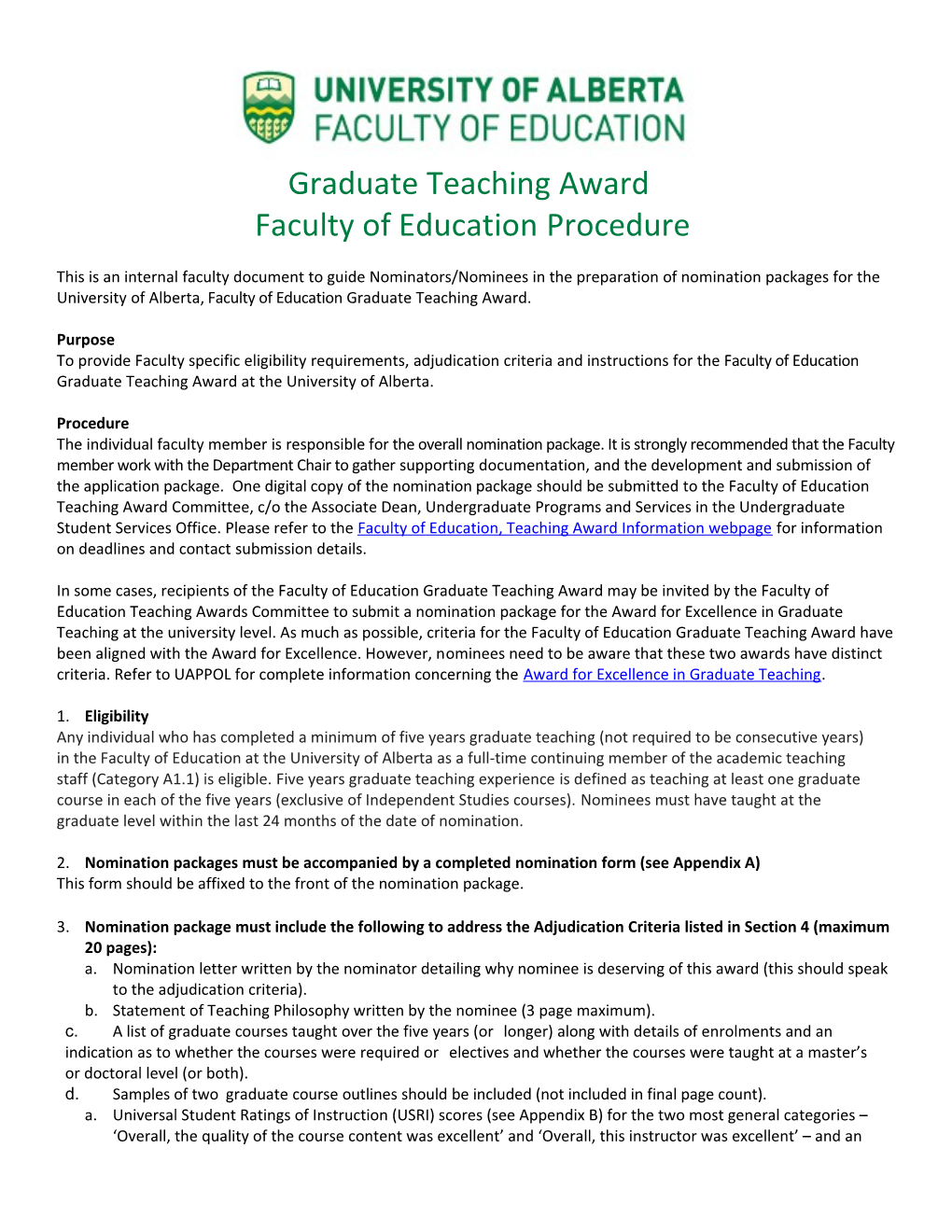 Graduate Teaching Award