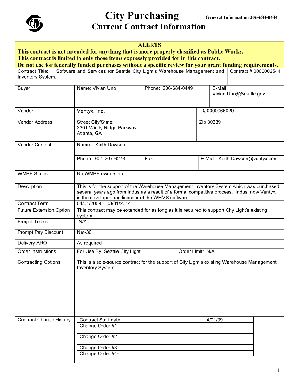 Current Contract Information Form s28