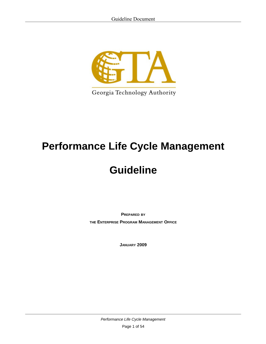 Enterprise Performance Life Cycle Framework