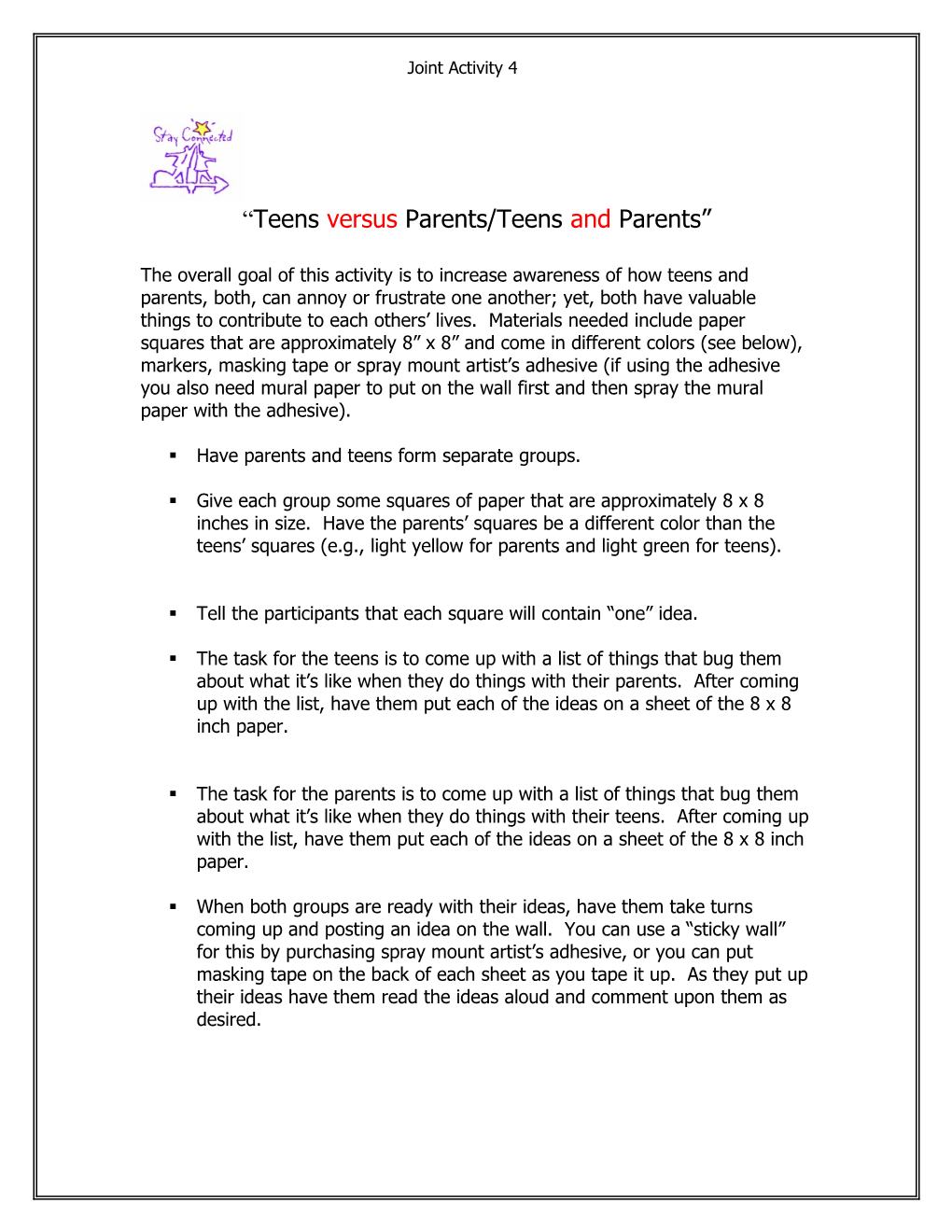 Teens Versus Parents/Teens and Parents