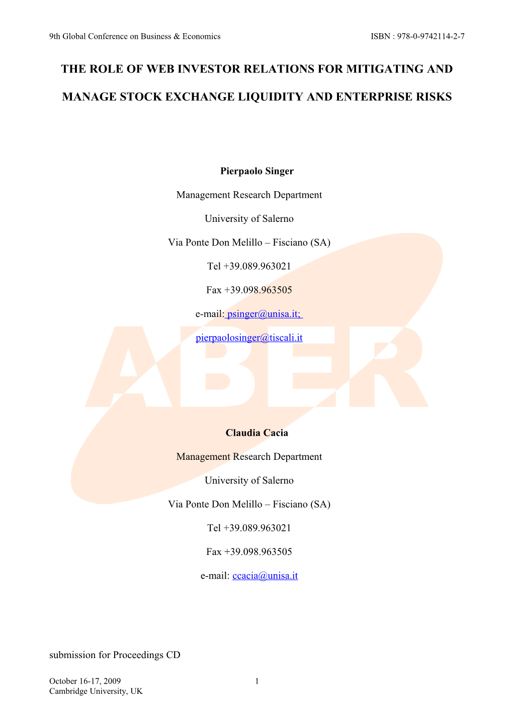 The Role of Web Investor Relations for Mitigating and Manage Stock Exchange Liquidity And