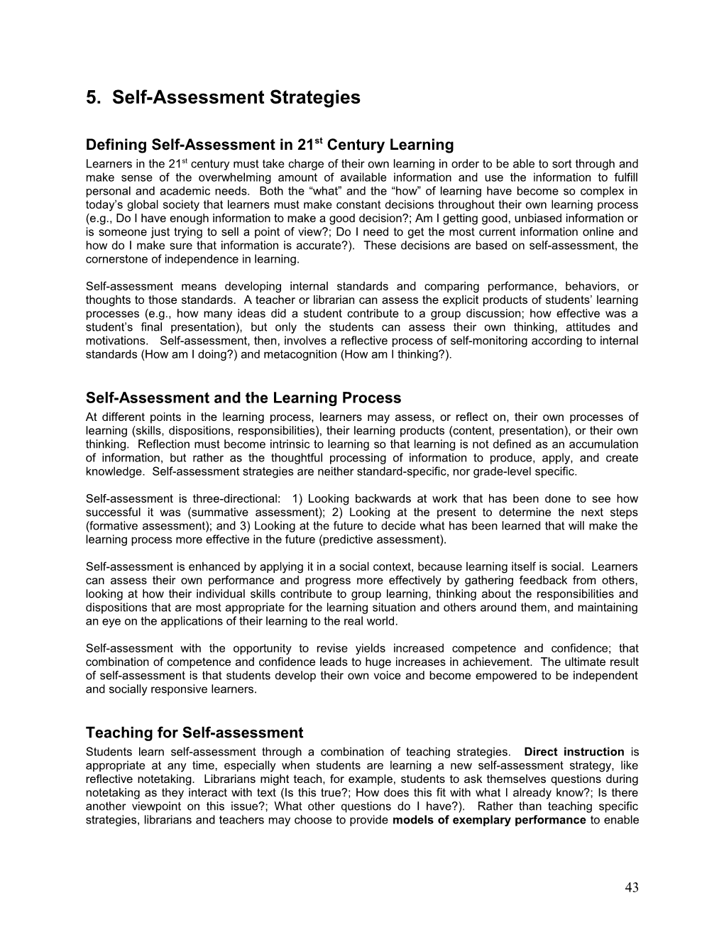 Standards for the 21St-Century Learner in Action