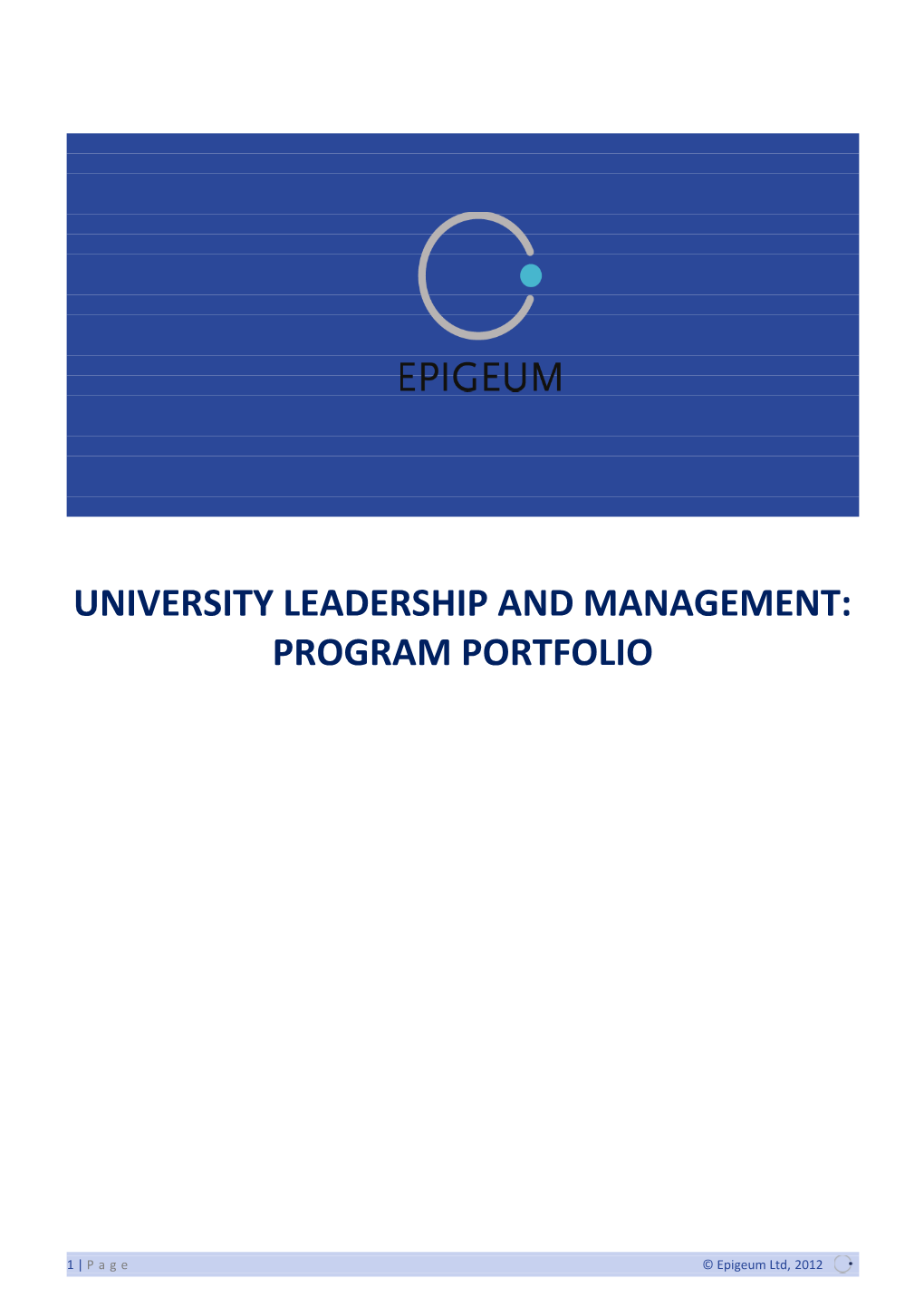 Introduction to the Leadership and Management Portfolio