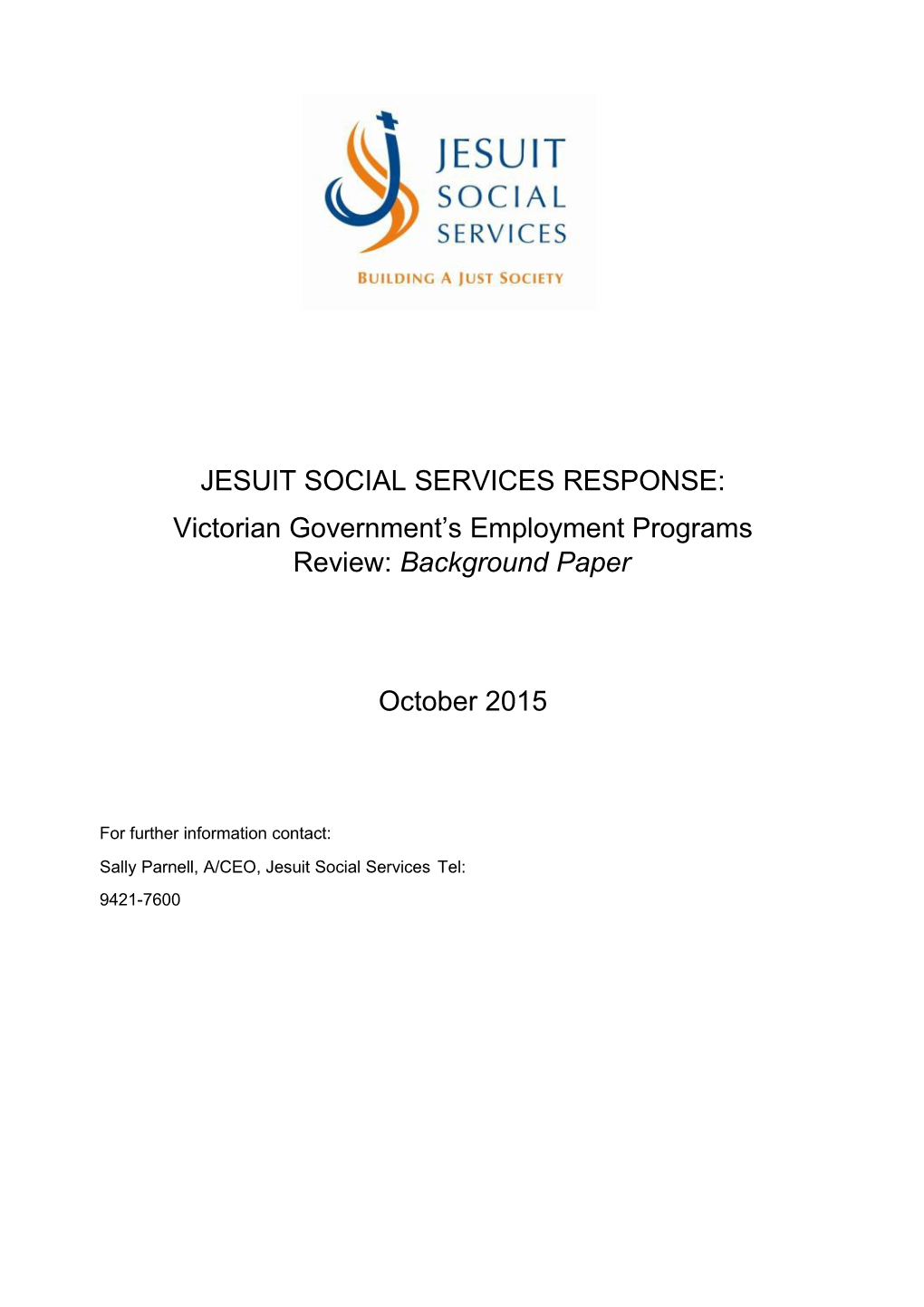 Jesuit Social Services Response