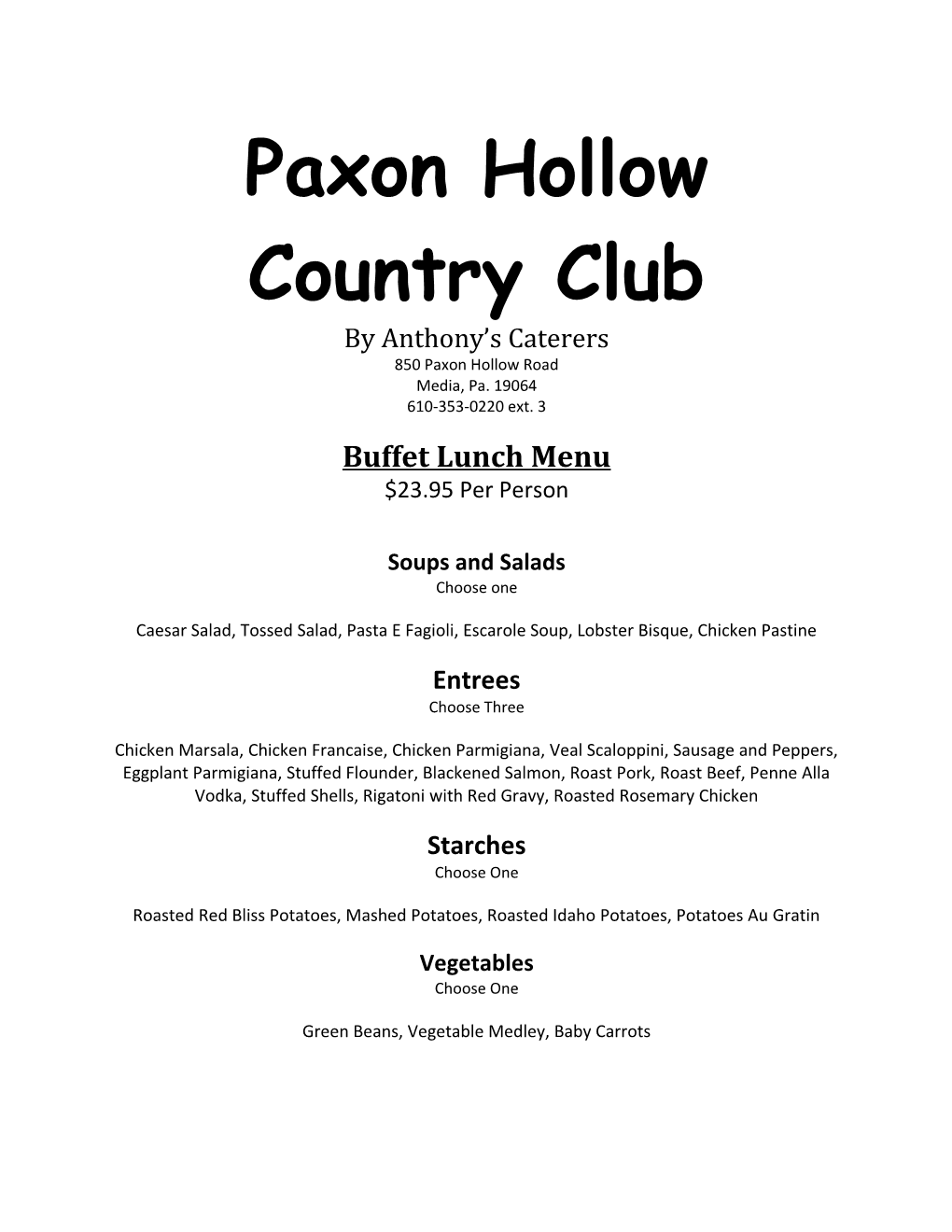 Paxon Hollow Country Club